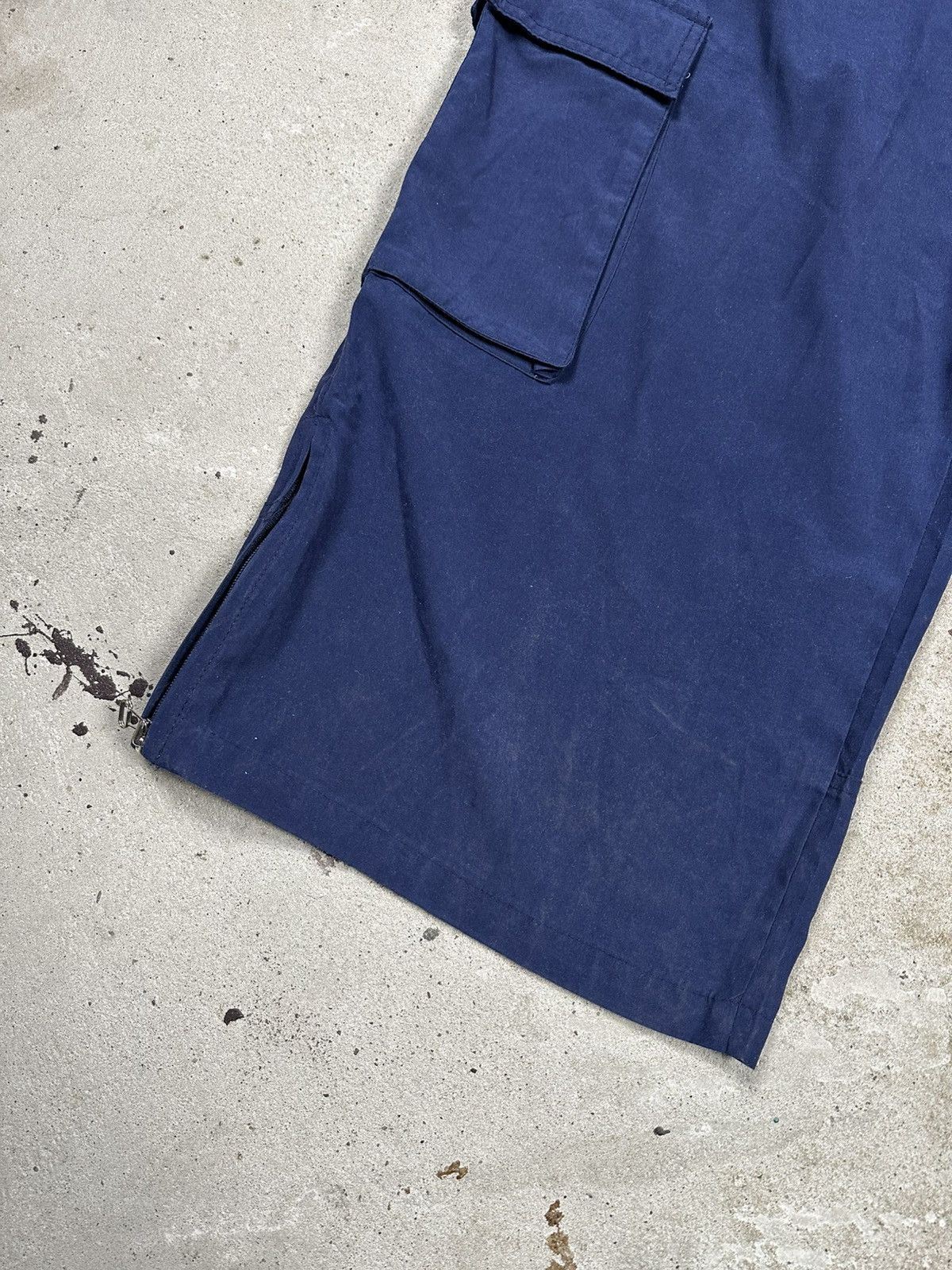 Vintage × Wu-Tang Clan Vintage 90s Wu Tang Baggy Cargo Jorts Shorts Navy Size US 38 / EU 54 - 8 Thumbnail