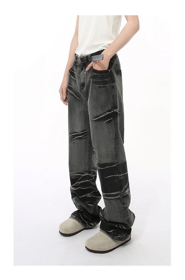 Japanese Brand × Jean High street tie-dye fashion straight casual jeans Size US 32 / EU 48 - 4 Thumbnail