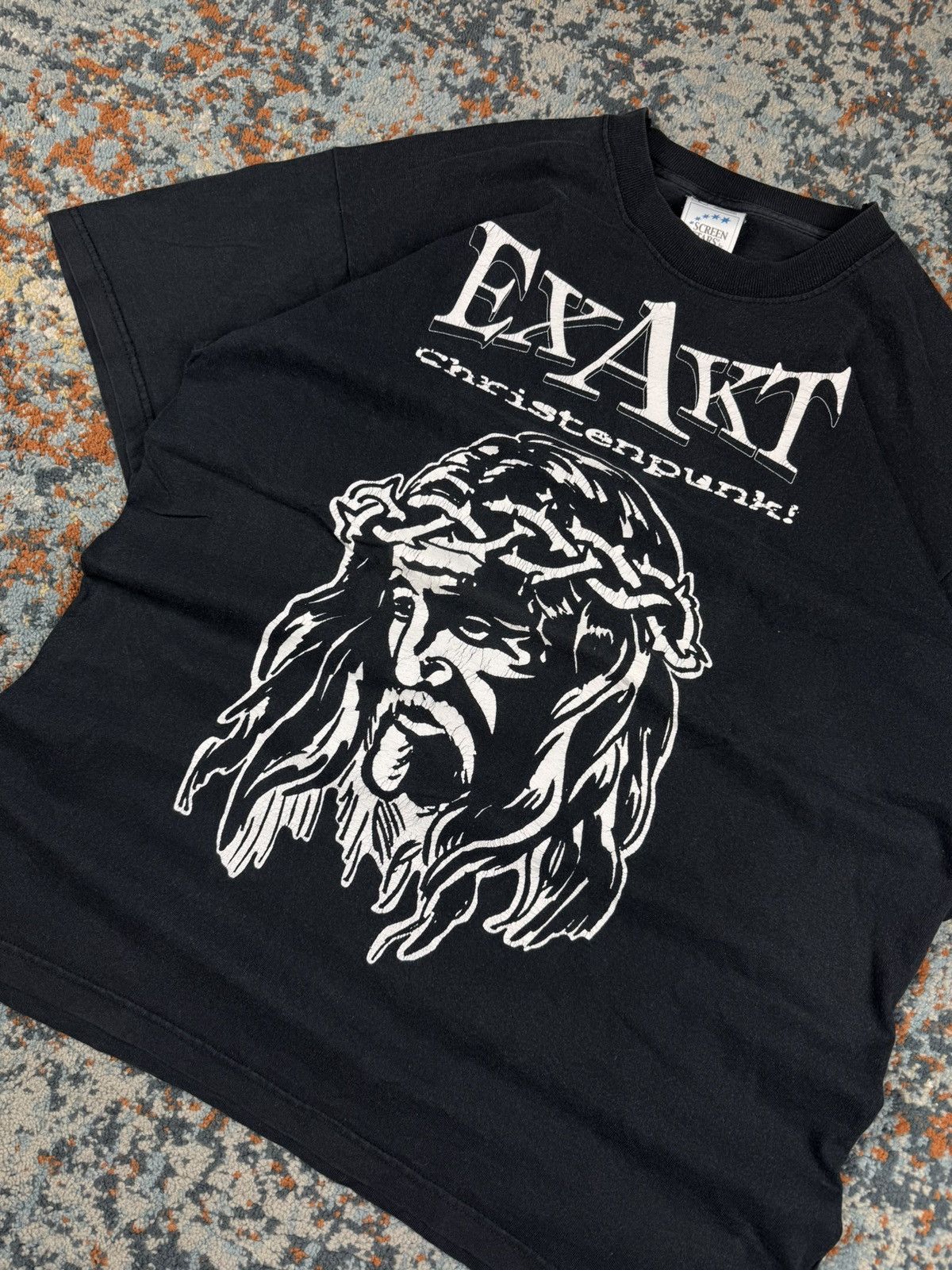 Band Tees × Vintage Ultra Rare Vintage 90s Exakt Christenpunk graphic band tee Size US L / EU 52-54 / 3 - 5 Thumbnail