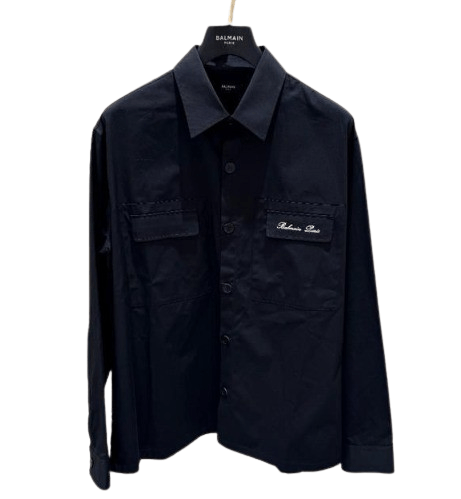 Balmain o1srvl11e1025 Shirt in Navy Size US S / EU 44-46 / 1 - 1 Thumbnail