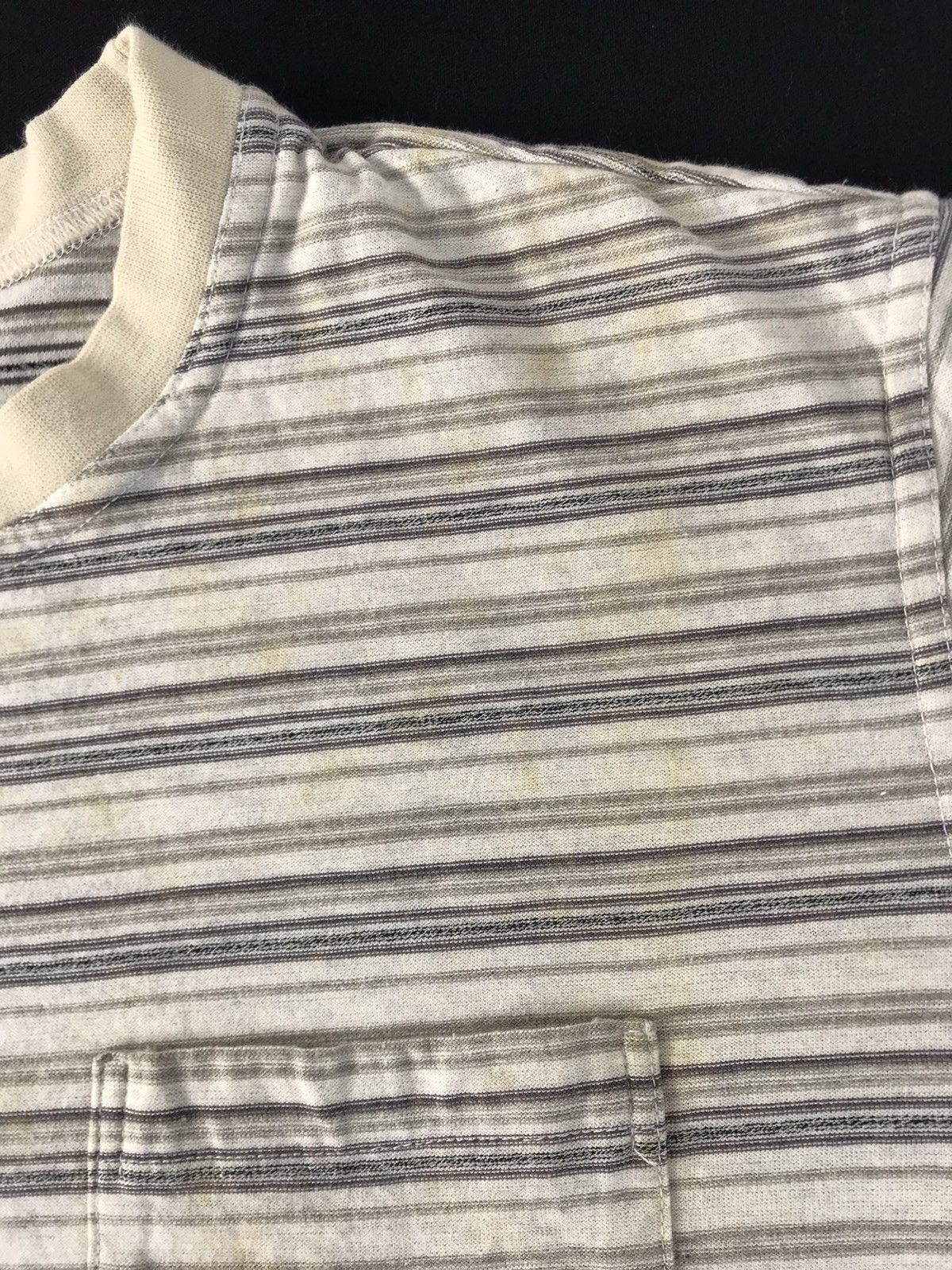 Kenzo 90s Kenzo Homme Horizontal Striped Single Pocket Printed Tee Size US M / EU 48-50 / 2 - 10 Thumbnail