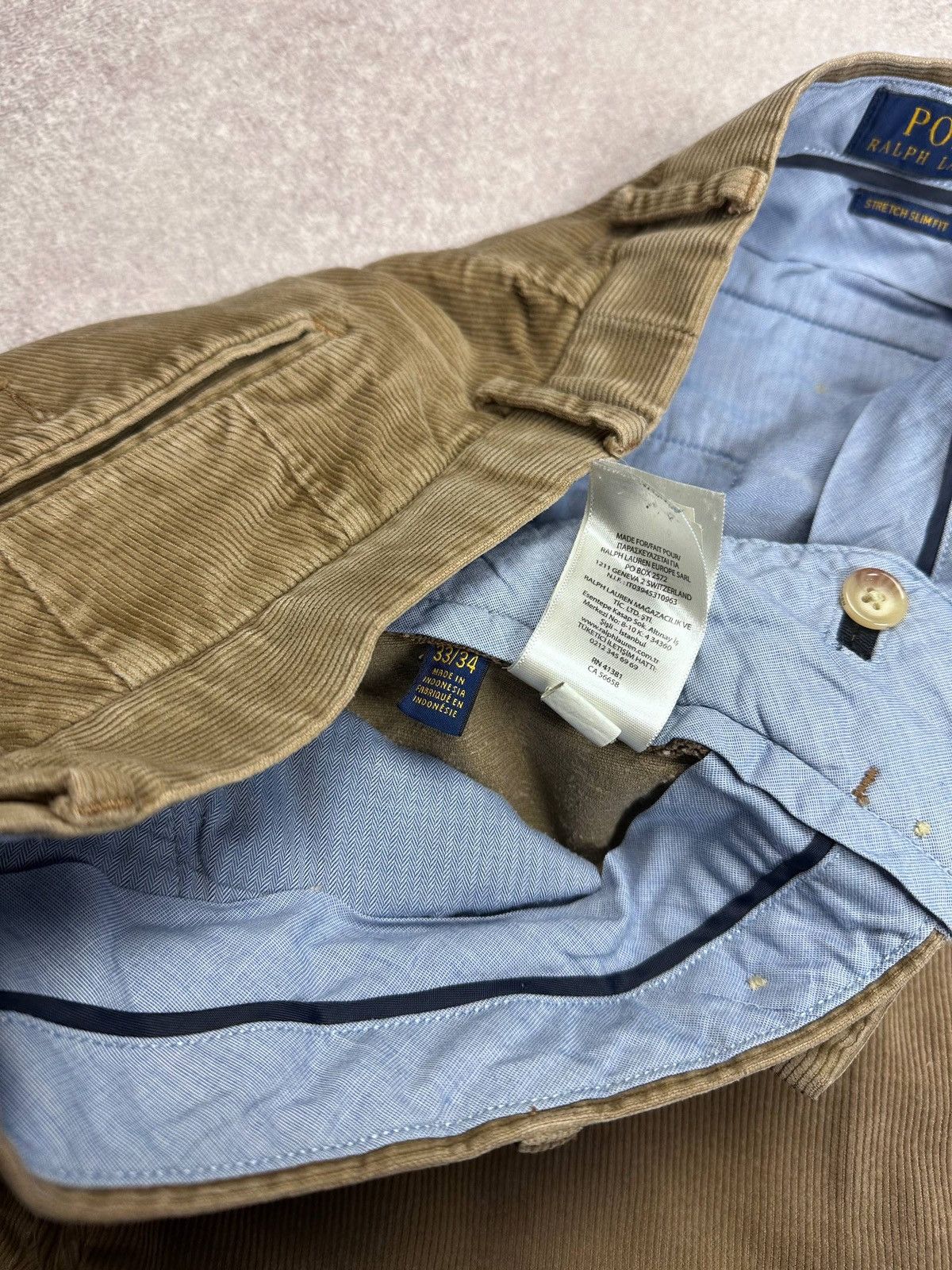 Polo Ralph Lauren Vintage Polo Ralph Lauren Corduroy Chino Pants 33x34 Size US 33 - 4 Thumbnail