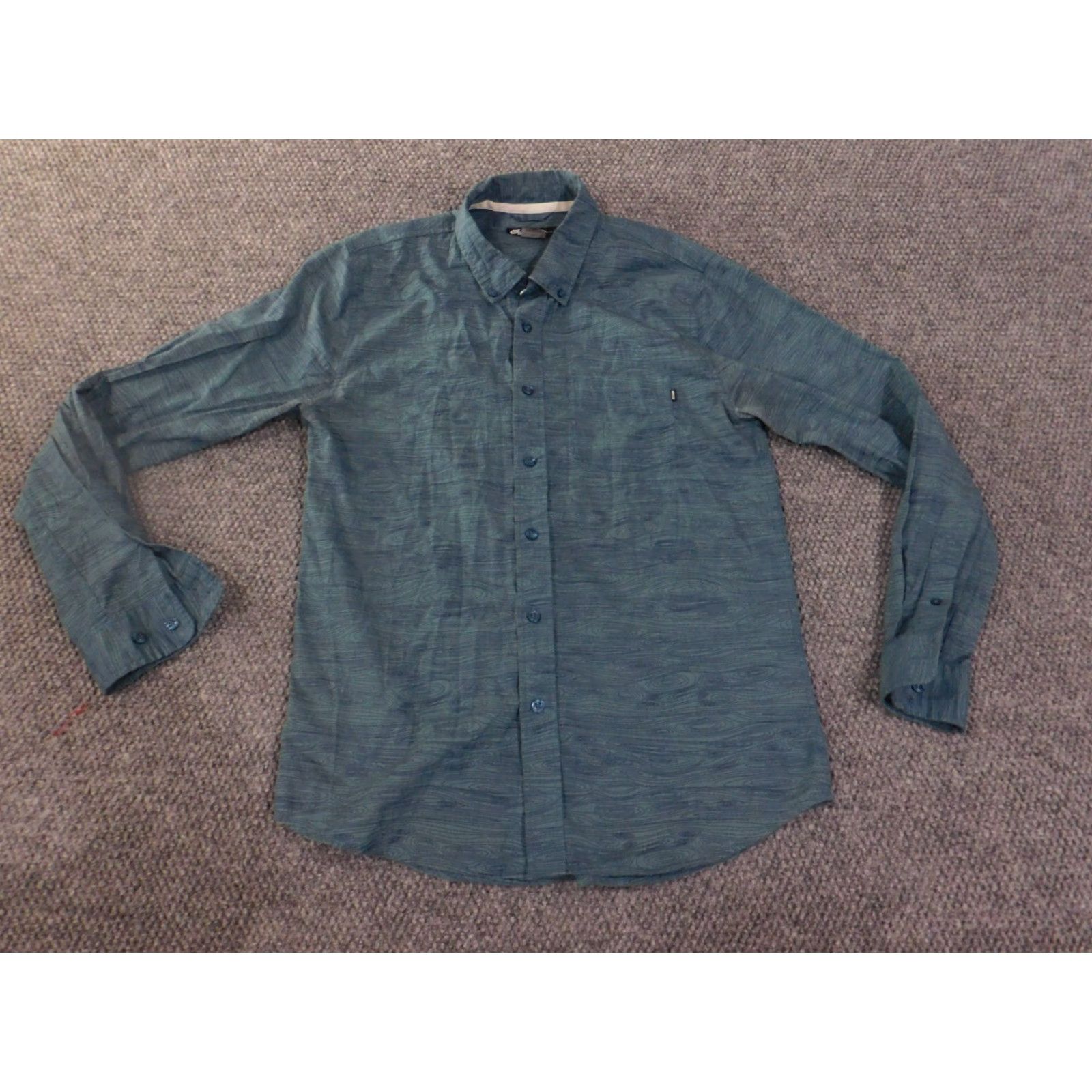 Nike Nike SB Shirt Men S Green Geometric Button Up Casual Pocket Collared Knit Cotton Size US S / EU 44-46 / 1 - 2 Thumbnail