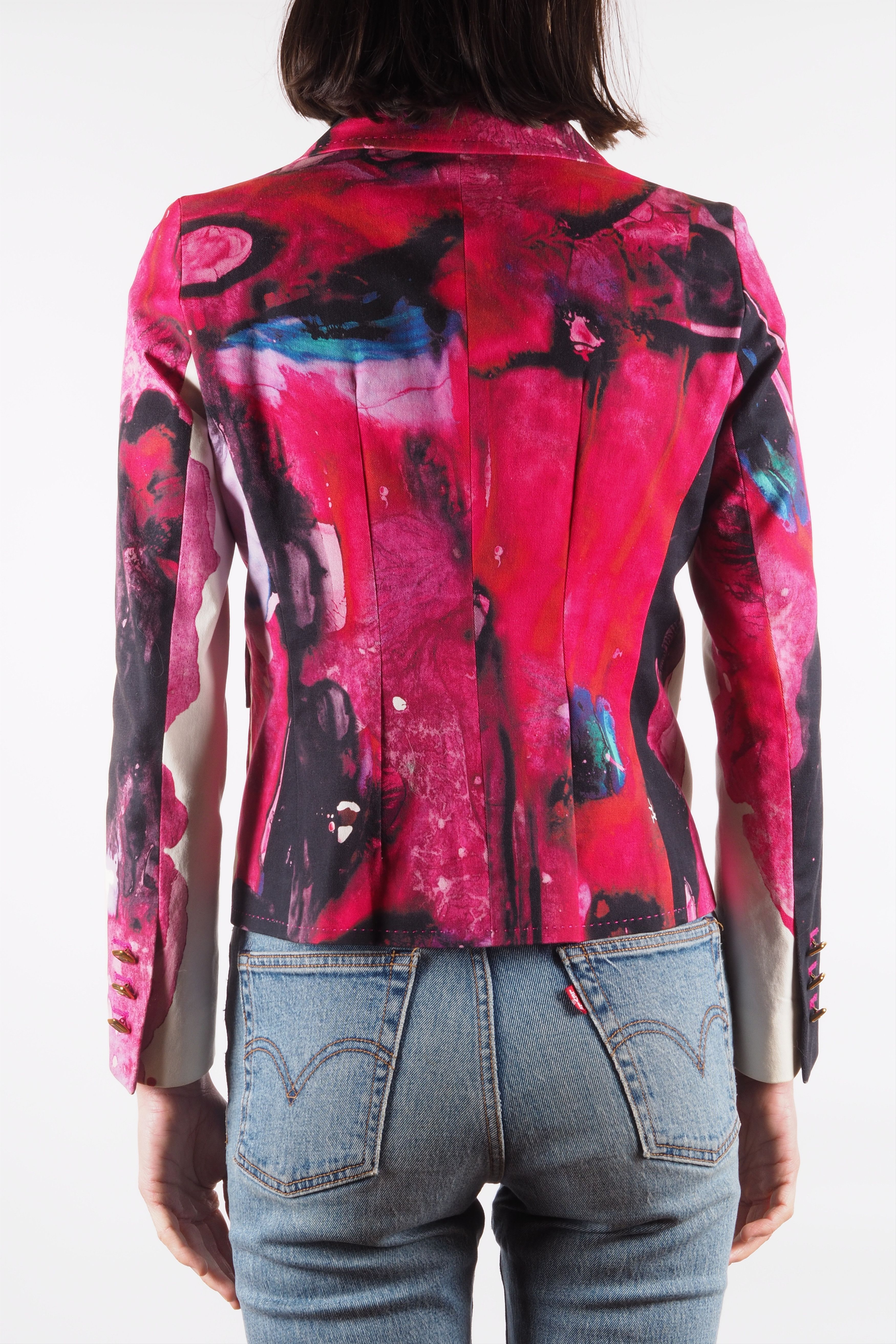 Escada Escada Vintage Abstract Print Blazer Size S / US 4 / IT 40 - 3 Thumbnail