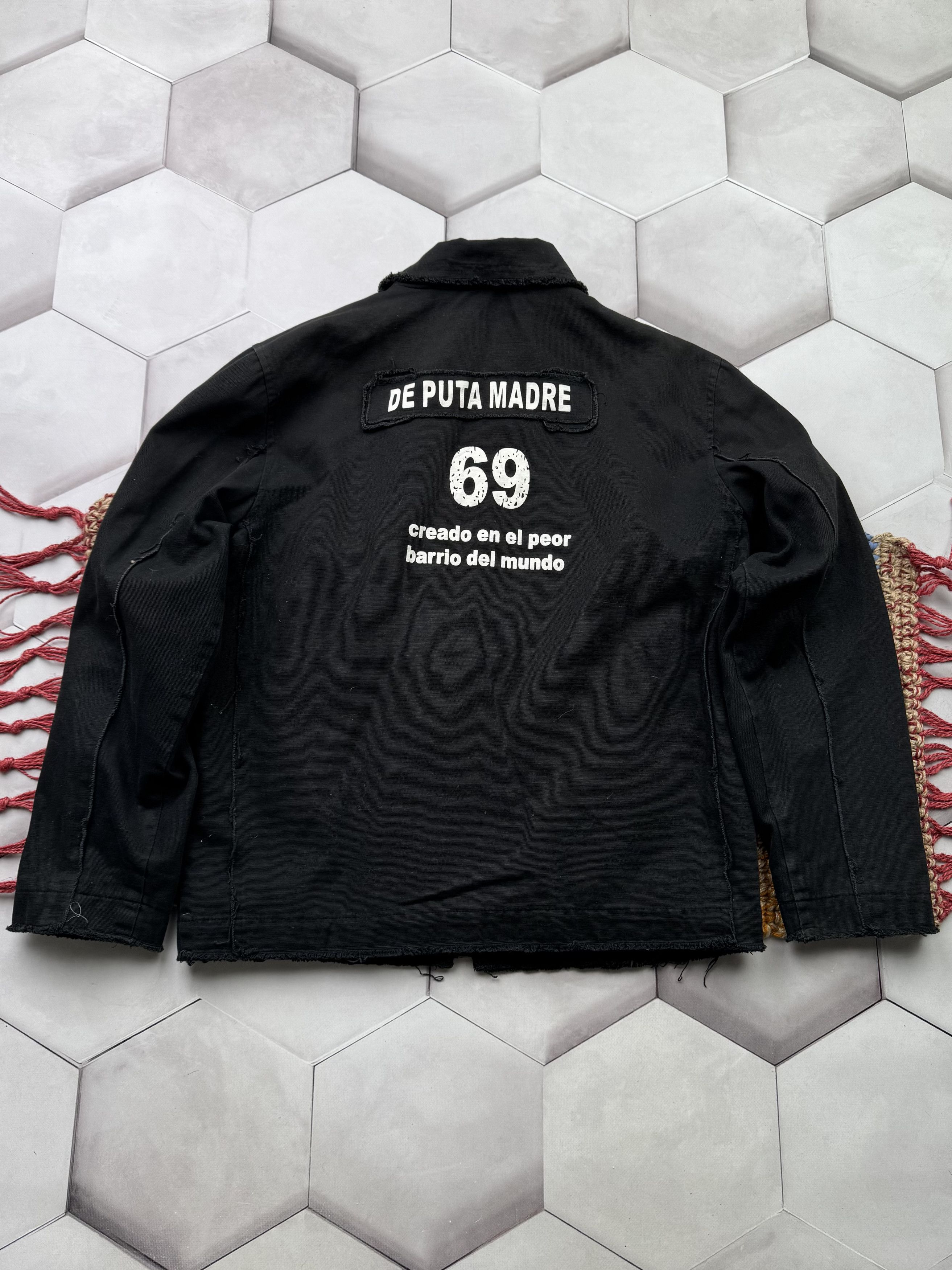 Japanese Brand Vintage Distressed Jacket "Narcotrafico" (E4) Size US M / EU 48-50 / 2 - 13 Thumbnail