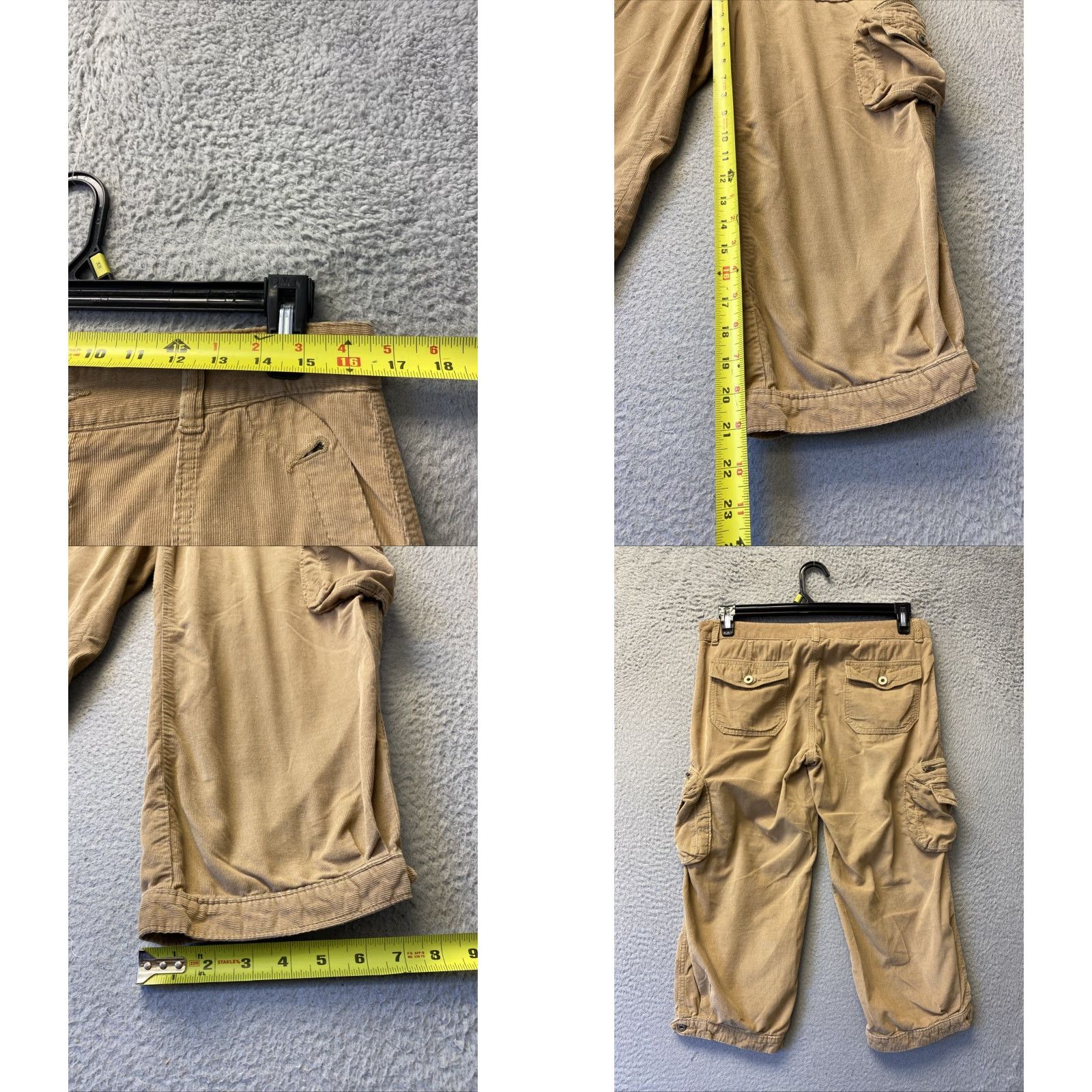 Gap GAP Tan Cargo Cropped Pants Women’s Size 6 Corduroy Regular Fit Size 28" / US 6 / IT 42 - 8 Thumbnail