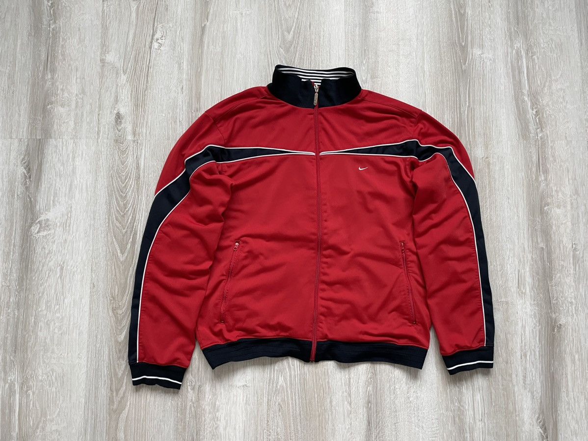 Nike × Vintage Vintage Y2K Nike Mini Swoosh Track Top Drill Size US L / EU 52-54 / 3 - 1 Thumbnail
