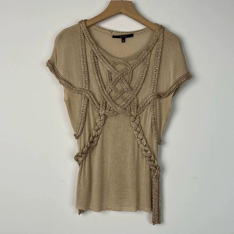 Gucci Gucci Heavy industry woven ice silk short sleeves 2503-Next Size US XS / EU 42 / 0 - 1 Thumbnail