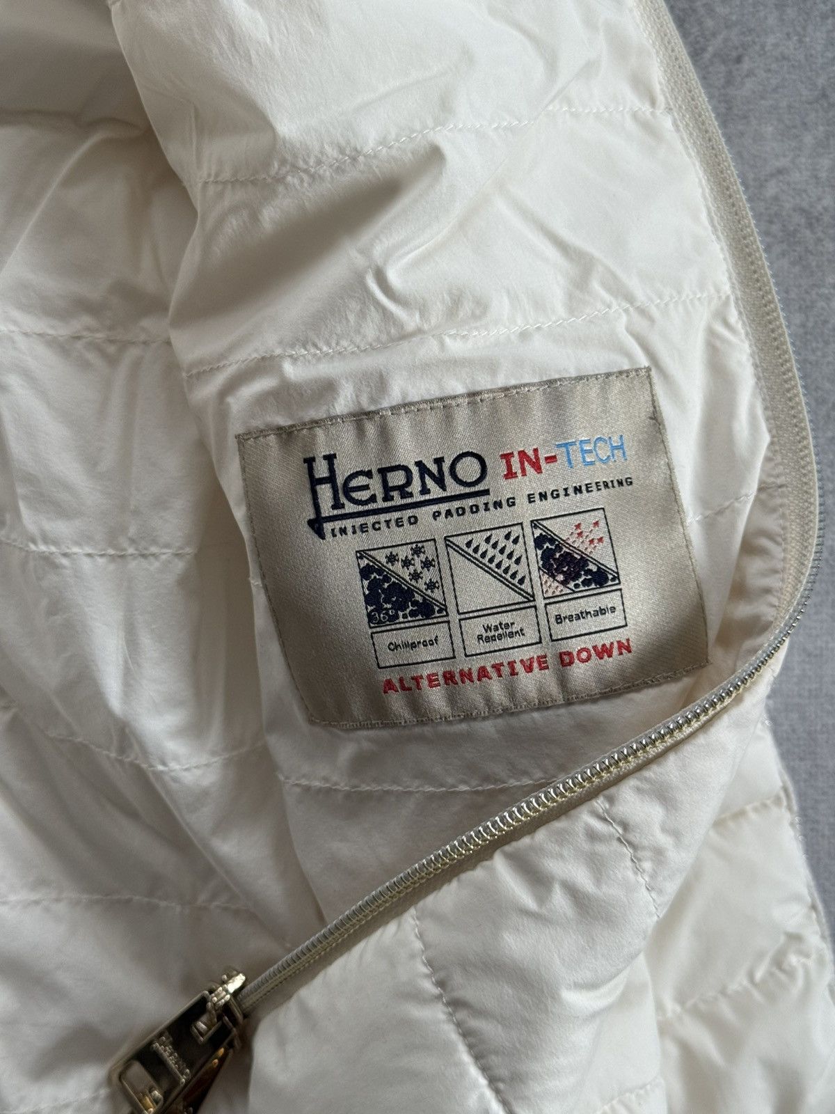 Herno HERNO Taupe Quilted Techno Down Jacket Filled Puffer Coat 42 Size M / US 6-8 / IT 42-44 - 9 Thumbnail