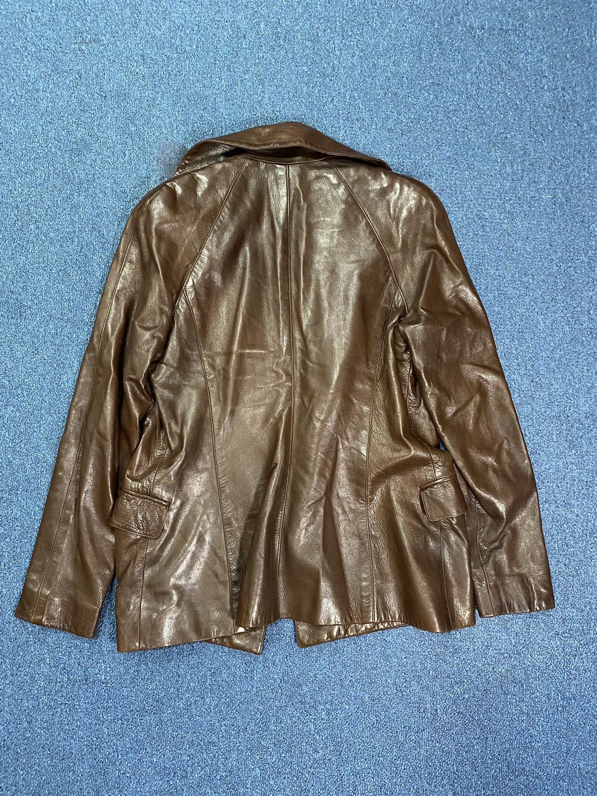 Ralph Lauren Purple Label Ralph Lauren Collection Double Breasted Leather Jacket Size S / US 4 / IT 40 - 5 Thumbnail