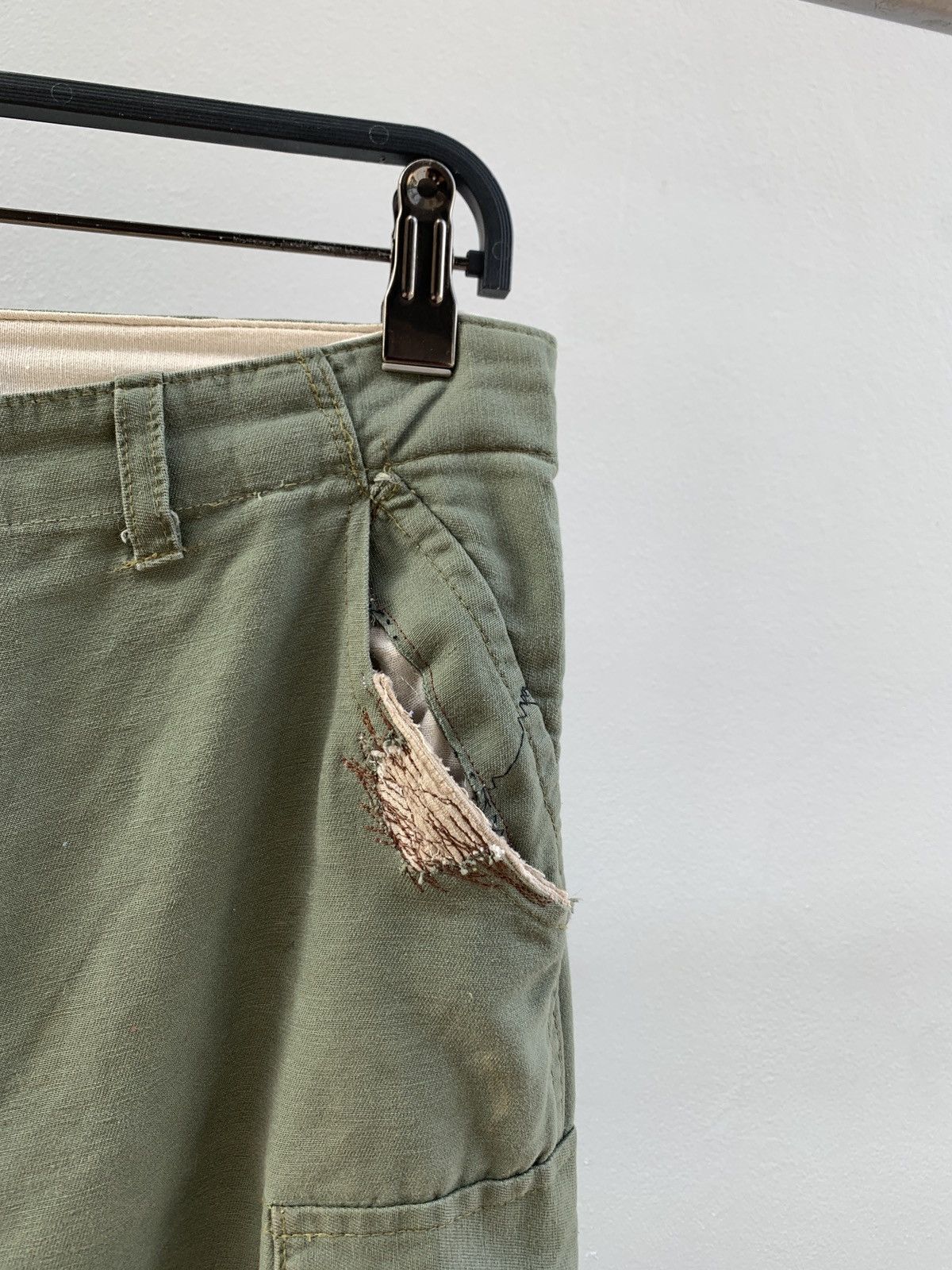 Vintage Vintage 90s Military Repaired Pants Distressed Grunge Size US 32 / EU 48 - 4 Thumbnail