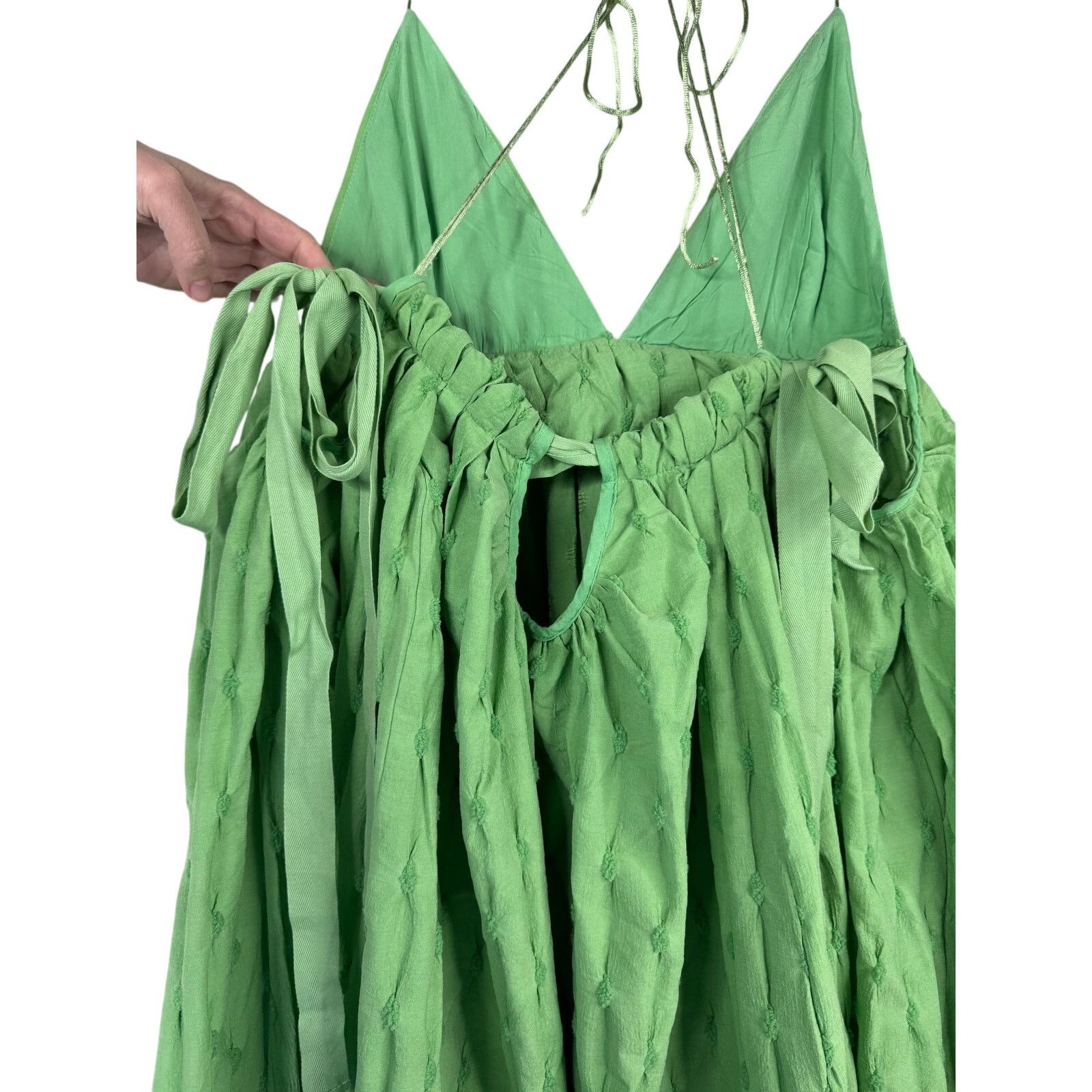 Free People Free People NEW Primmy Midi Dress Size Medium Green Size M / US 6-8 / IT 42-44 - 8 Thumbnail