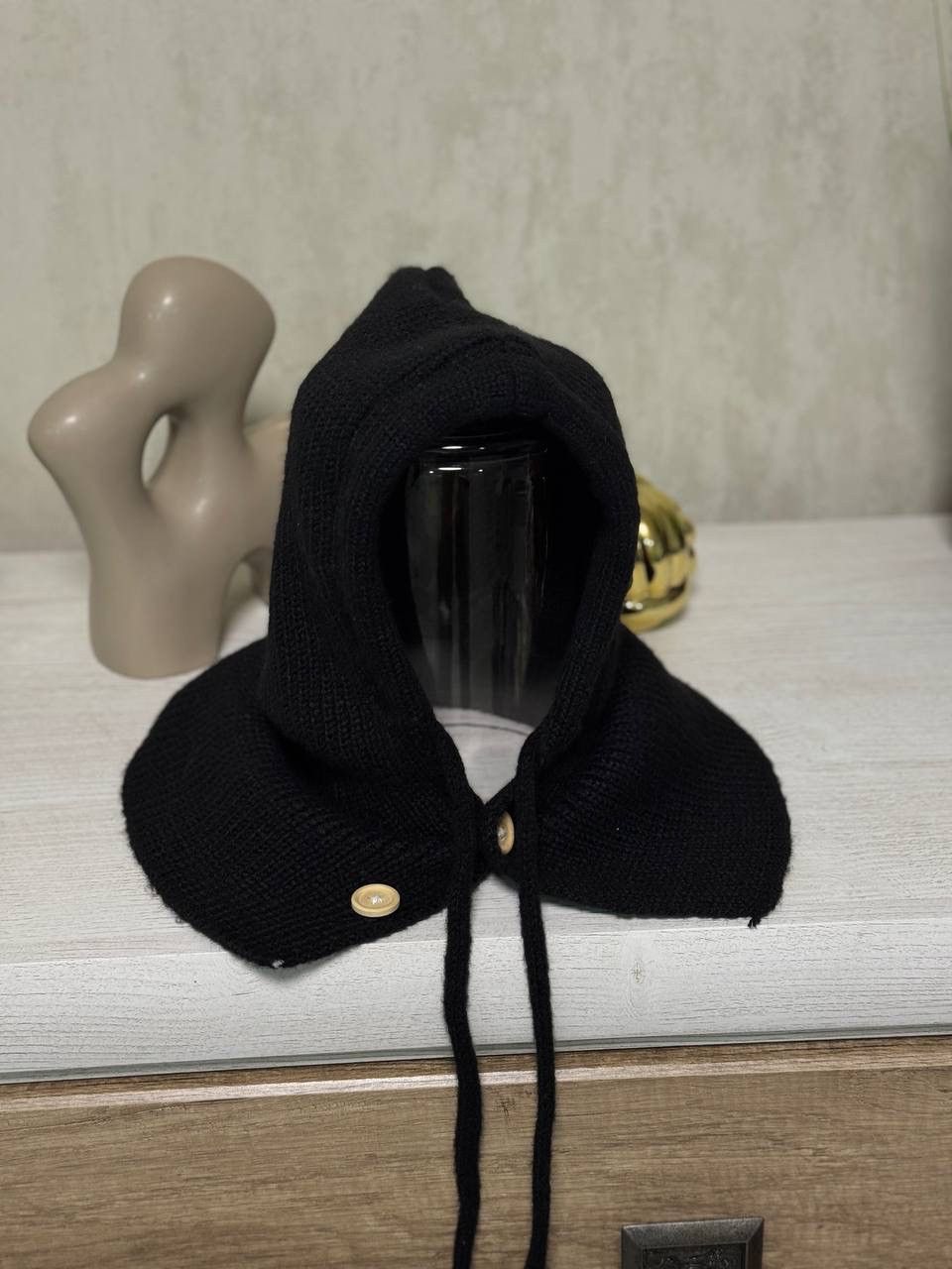 Le Grande Bleu (L.G.B.) VTG Women’s Knit Hood Grunge Avantgarde 00s USA Size ONE SIZE - 6 Thumbnail