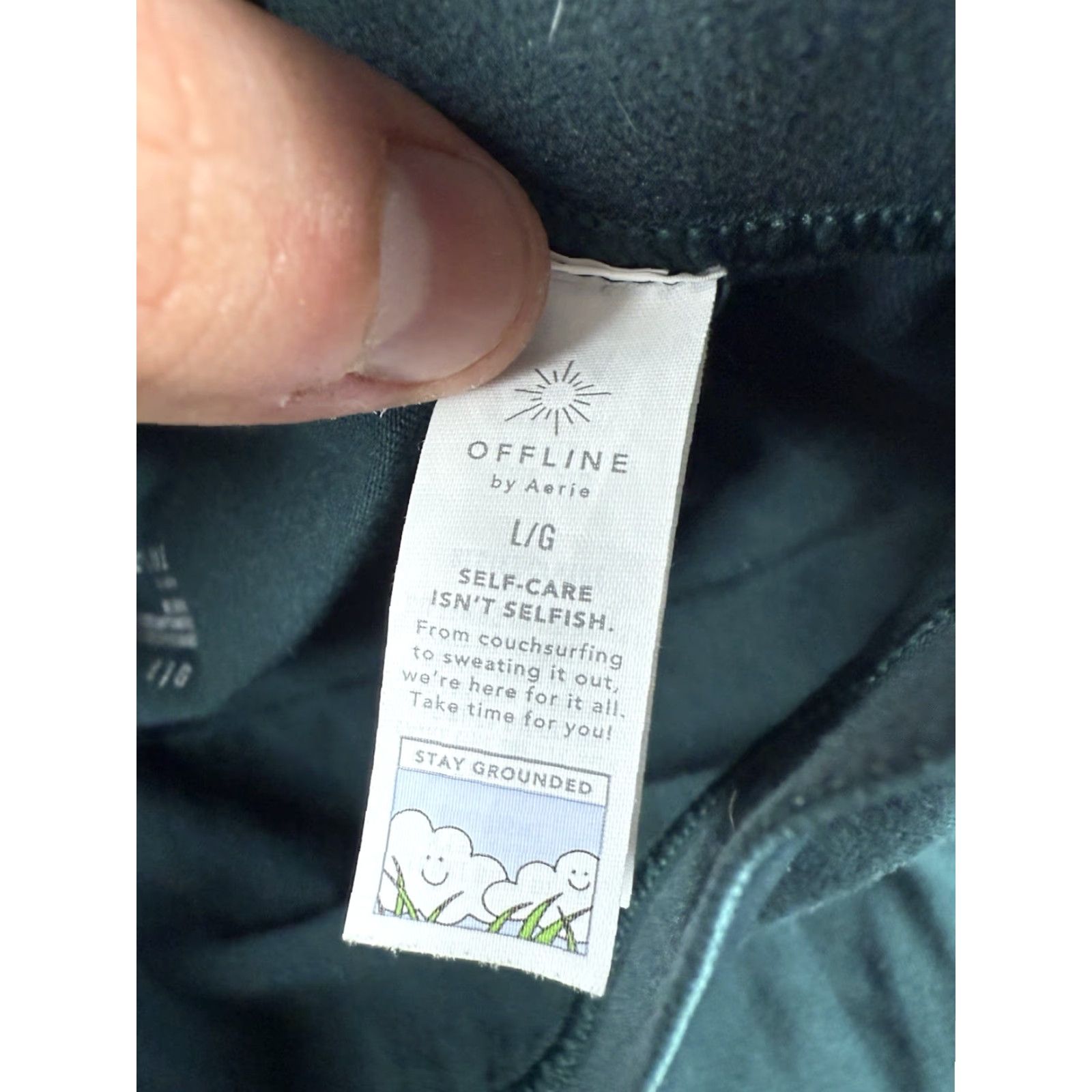 Vintage Aerie Leggings Womens Regular Rise Green L Green Solid Ankle Size Large OG Offline OG Legging Leggings Womens L Green 90s? Size 36" / US 14 / IT 50 - 3 Thumbnail