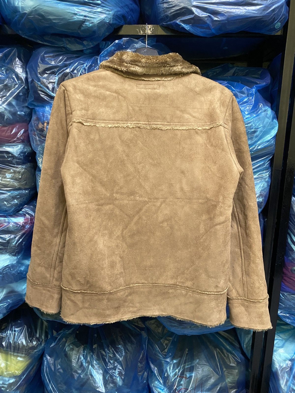 Japanese Brand Vintage MFE Faux Shearling Jacket - Men’s Tan Winter Size US S / EU 44-46 / 1 - 12 Thumbnail