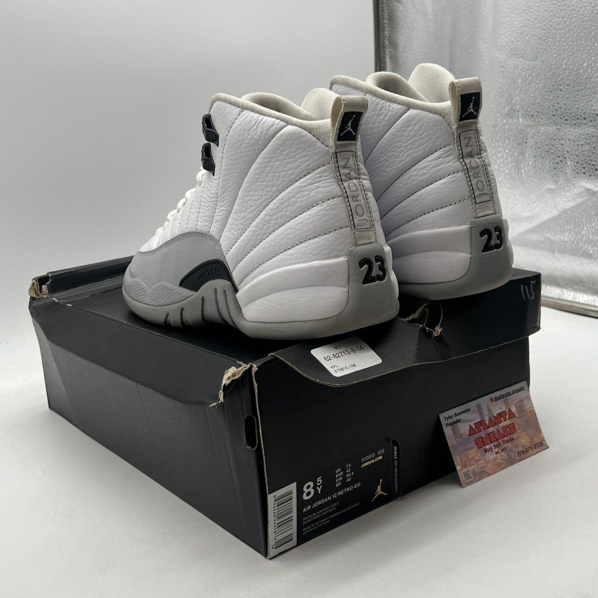 Jordan Brand Air Jordan 12 wolf grey Size US 8.5 / EU 41-42 - 4 Thumbnail