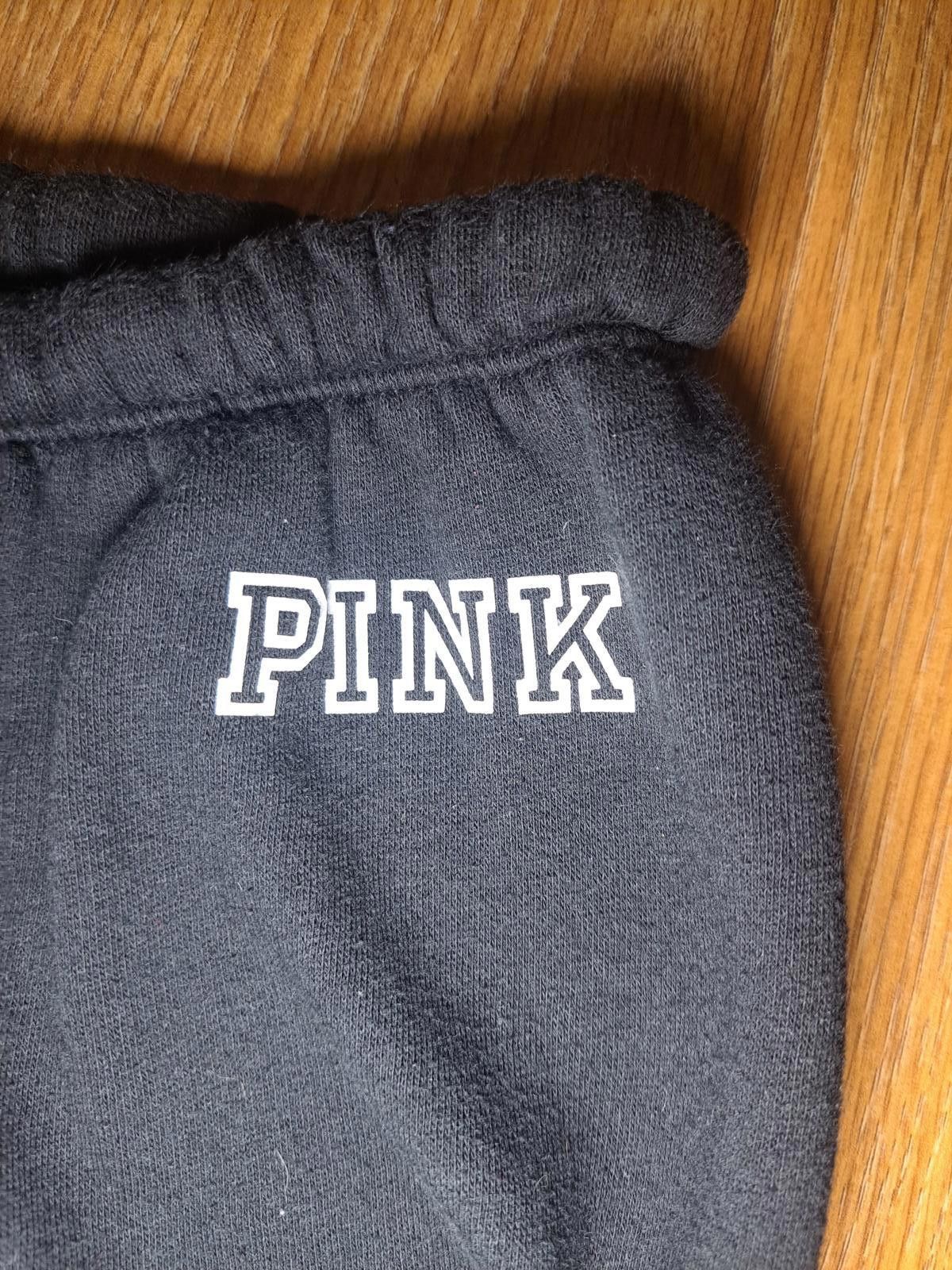 Designer Victorias Secret PINK Sweatpants Womens XS Black Cotton Size 26" / US 2 / IT 38 - 3 Thumbnail