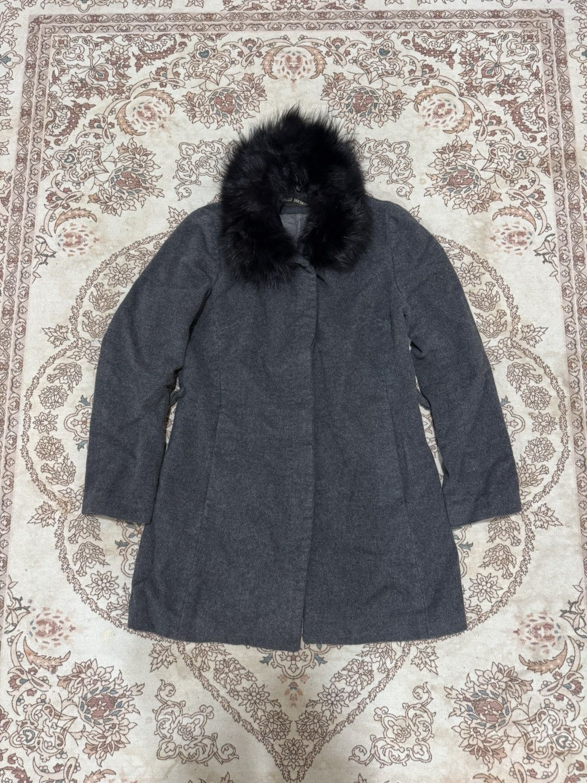 Japanese Brand Belle Boudoir Wool Jacket Fur collar Size US S / EU 44-46 / 1 - 1 Thumbnail