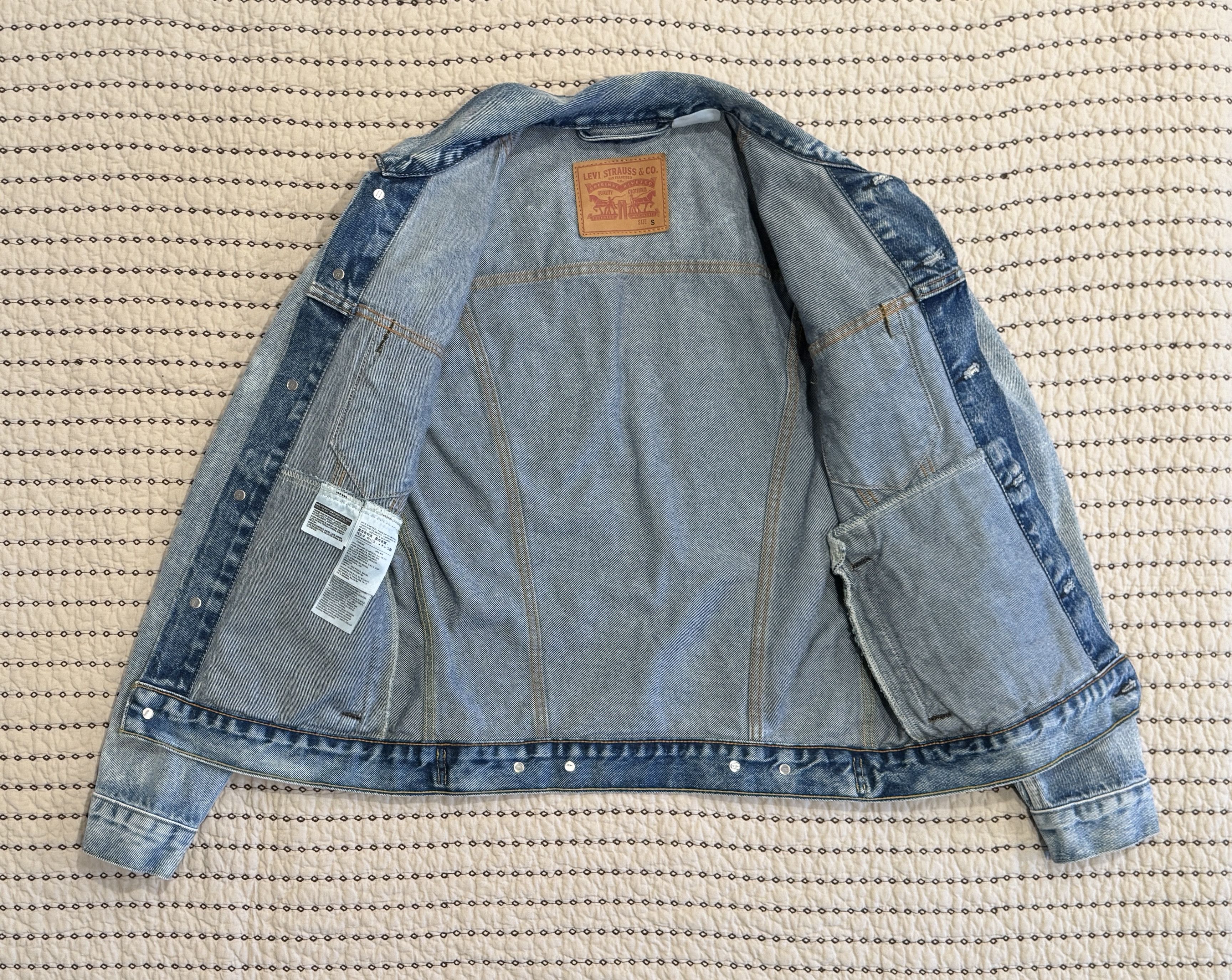 Levi's LEVI'S DISTRESSED ACID WASH DENIM JACKET SIZE SMALL Size US S / EU 44-46 / 1 - 4 Thumbnail