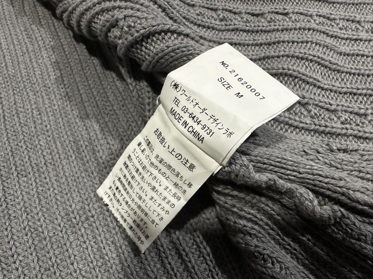 If Six Was Nine × Japanese Brand × Tornado Mart 🔥Sick Y2K Roger & Raw Cable Knit Asymmetric Sweater Zipper Size US M / EU 48-50 / 2 - 13 Thumbnail