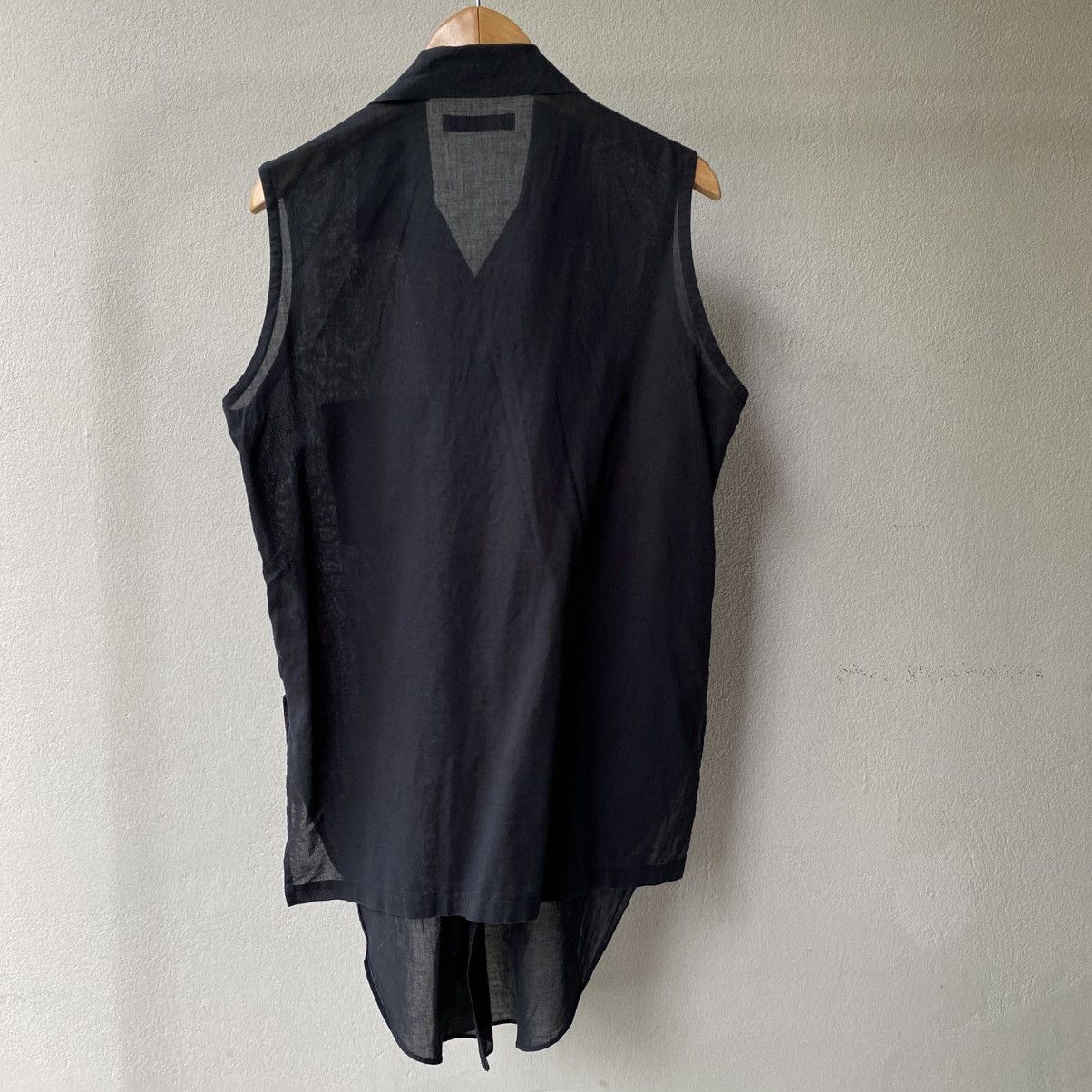 Yohji Yamamoto WORKSHOP Yohji Yamamoto Black Sleeveless Pocket Shirt Size M / US 6-8 / IT 42-44 - 2 Thumbnail