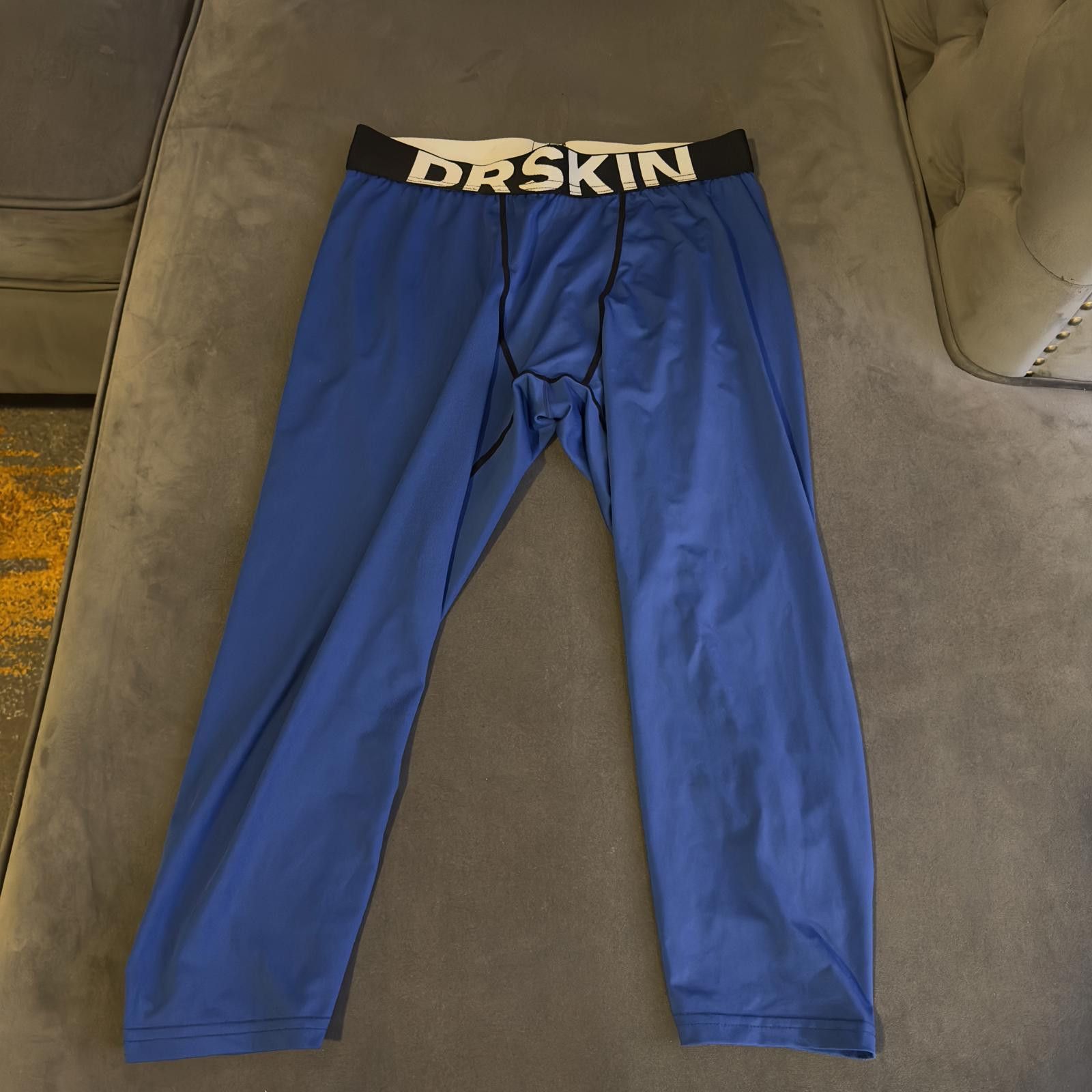 Designer DRSKIN Men's Compression Leggings - Blue Performance Tights Size US 36 / EU 52 - 1 Thumbnail