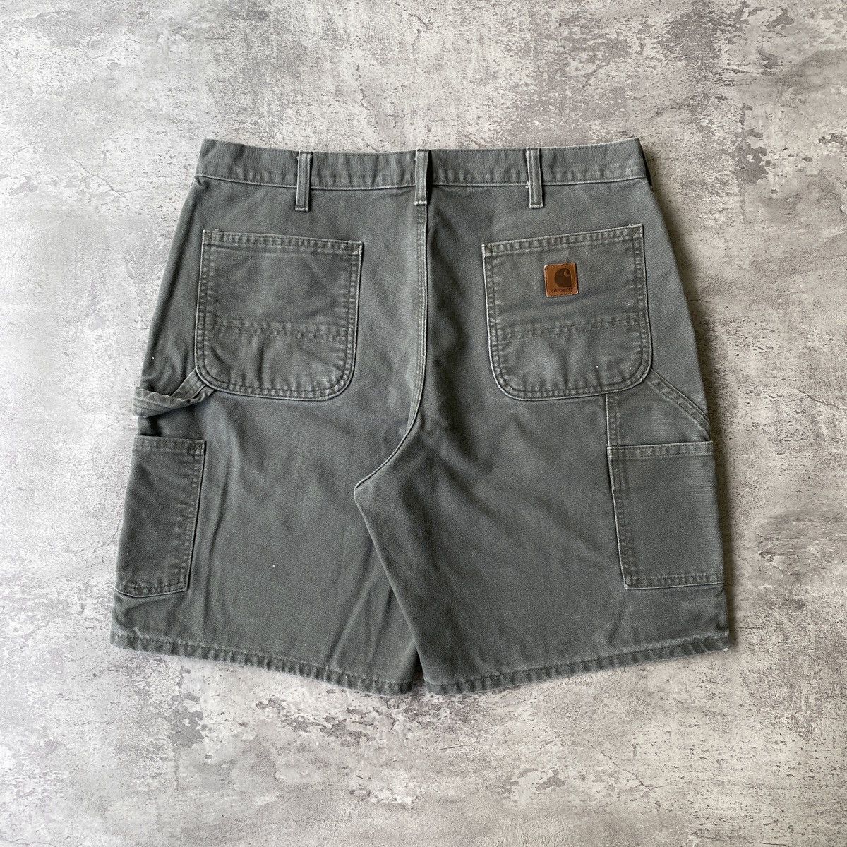 VINTAGE CARHARTT B25 MOSS CARPENTER WORK SHORT
