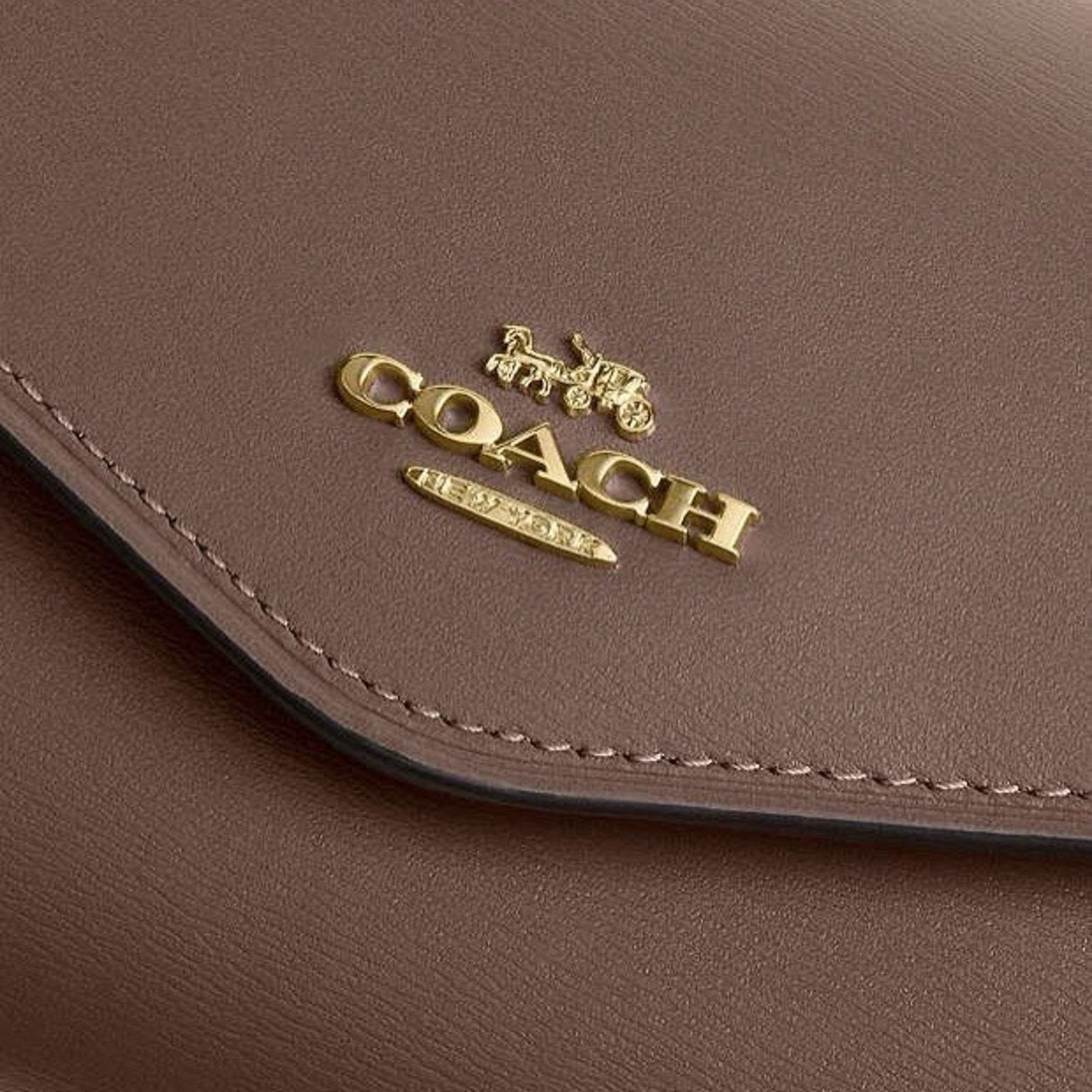 Coach NWT Coach Klare Wallet Chain CBI22 leather Gold/Dark Stone Size ONE SIZE - 9 Thumbnail