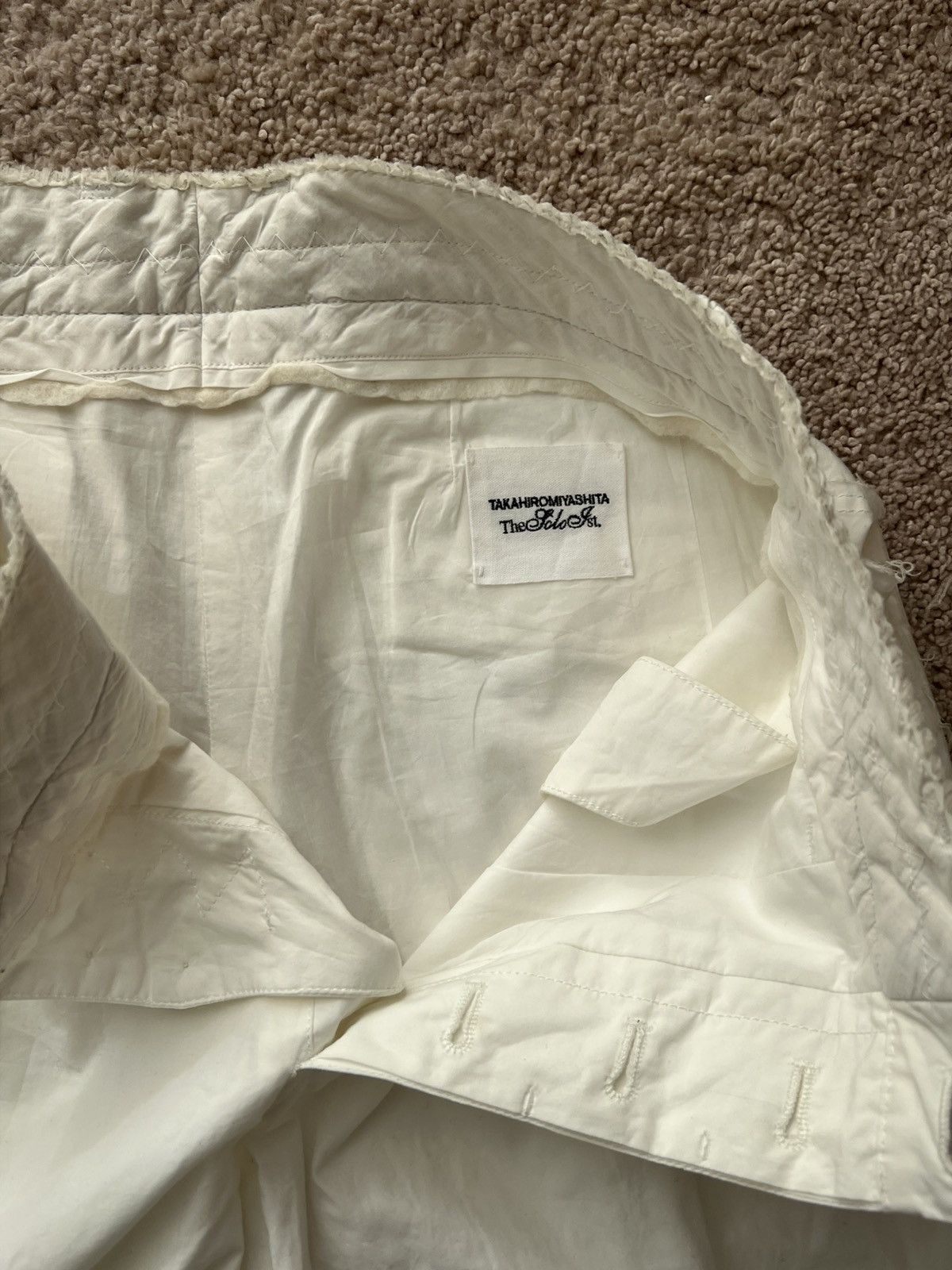 Takahiromiyashita The Soloist. TAKAHIROMIYASHITAthesoloist Cotton White Pants Size US 30 / EU 46 - 2 Thumbnail