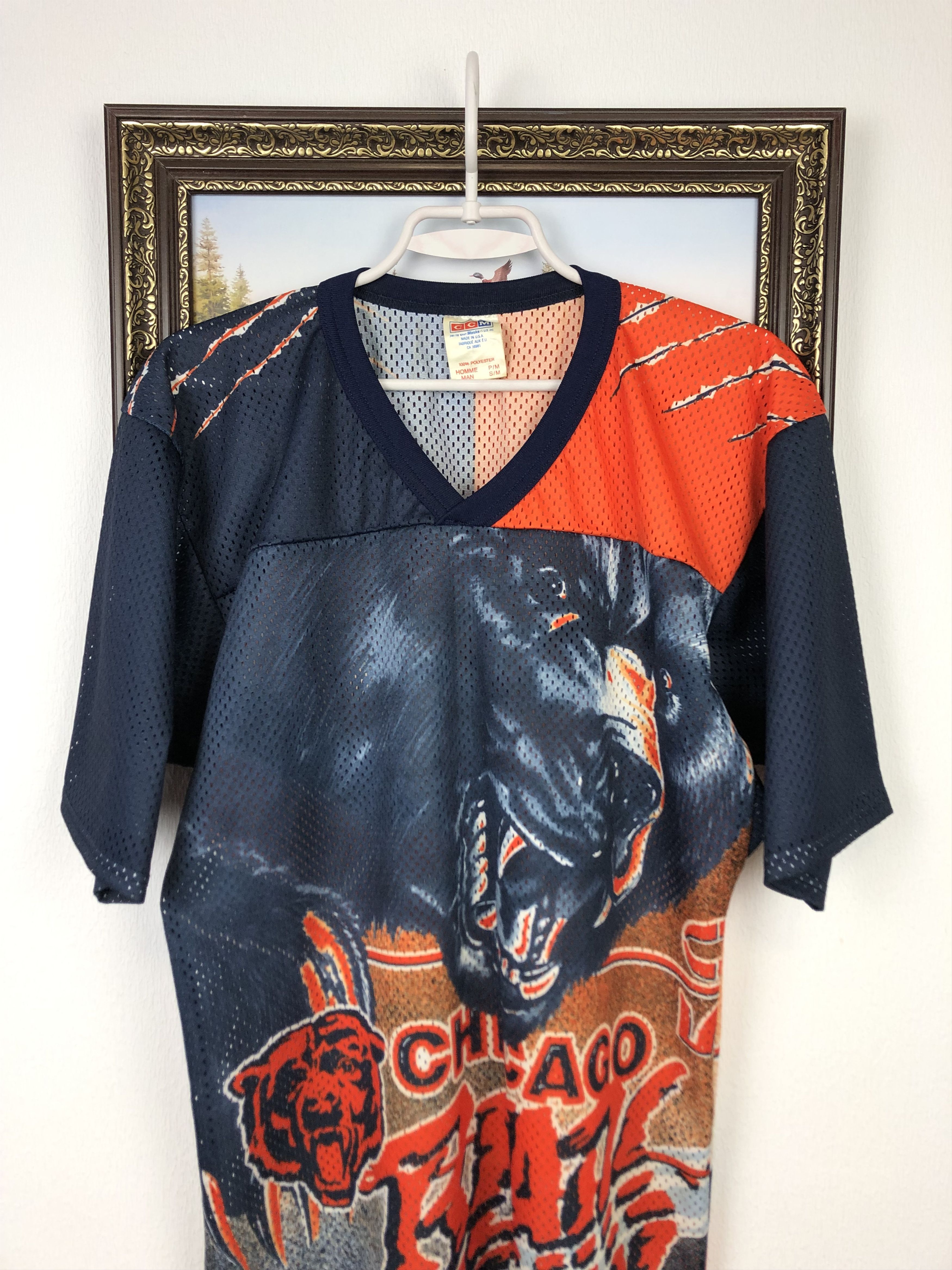 Vintage Vintage 90's Chicago Bears NFL All Over Print Mesh Jersey Size US M / EU 48-50 / 2 - 2 Thumbnail