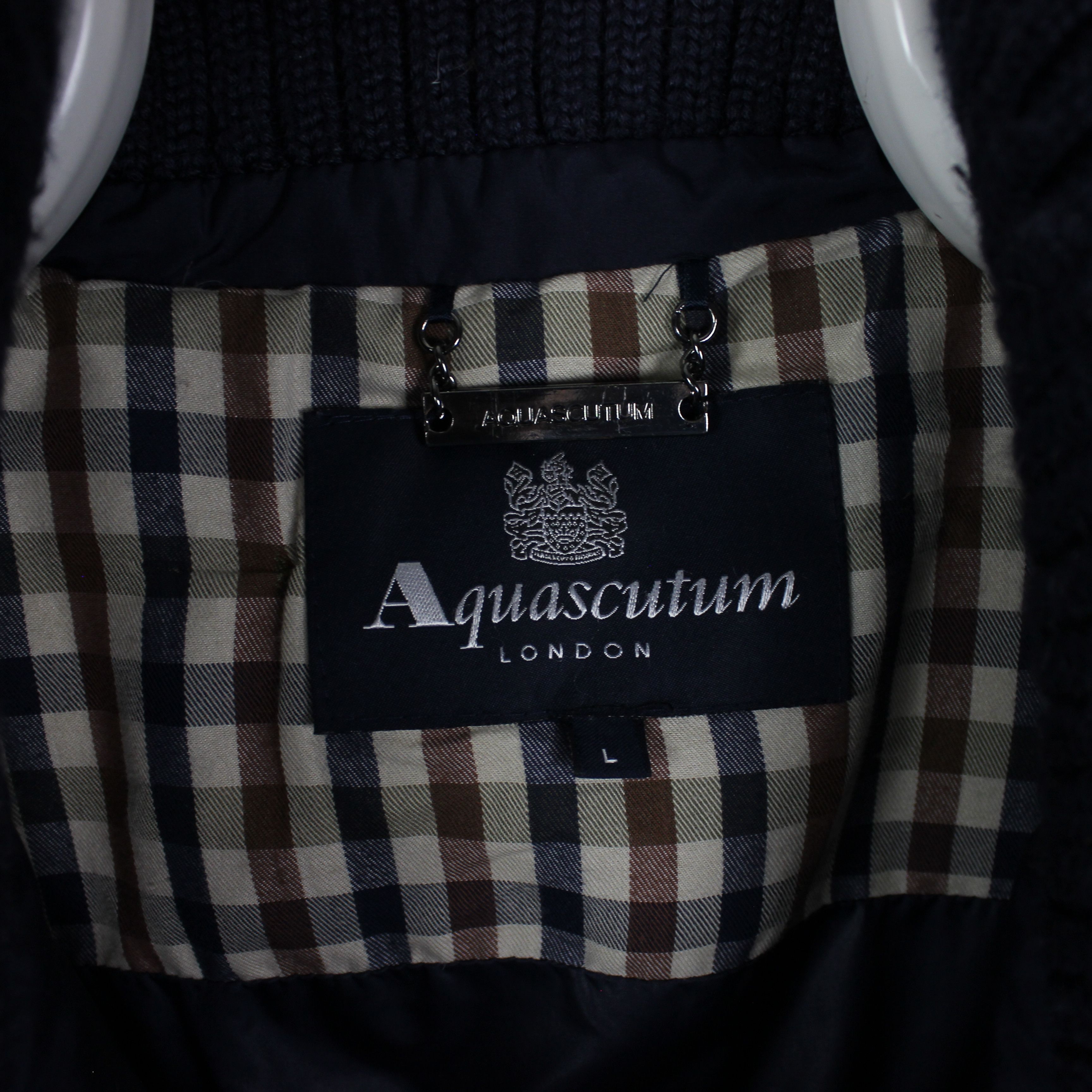 Aquascutum Aquascutum down jacket men puffer L navy blue Size US L / EU 52-54 / 3 - 6 Thumbnail