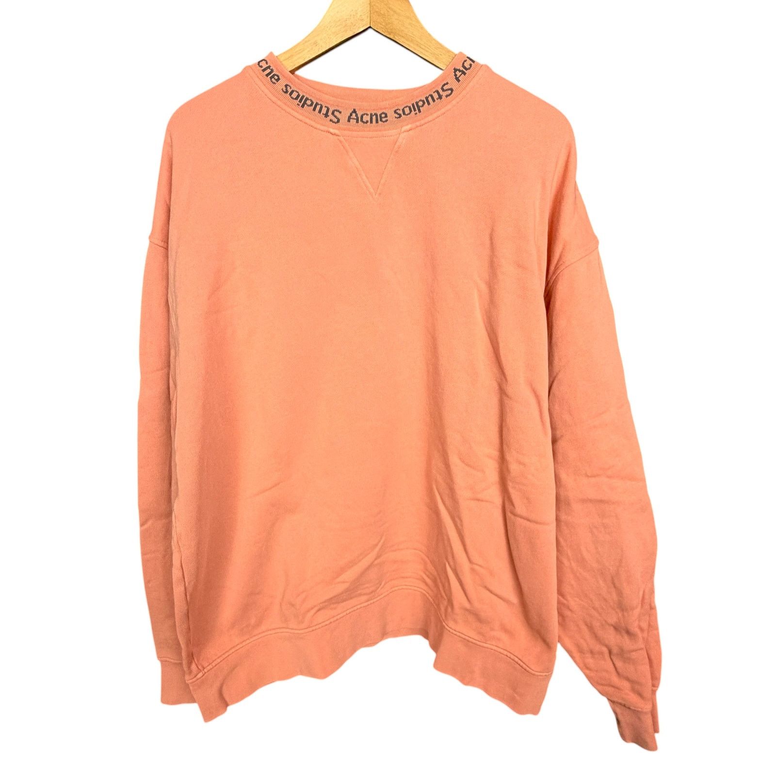 Acne Studios Acne Studios Yana AS Mens XS Ribbed Salmon Cotton Sweatshirt Size US XS / EU 42 / 0 - 9 Thumbnail