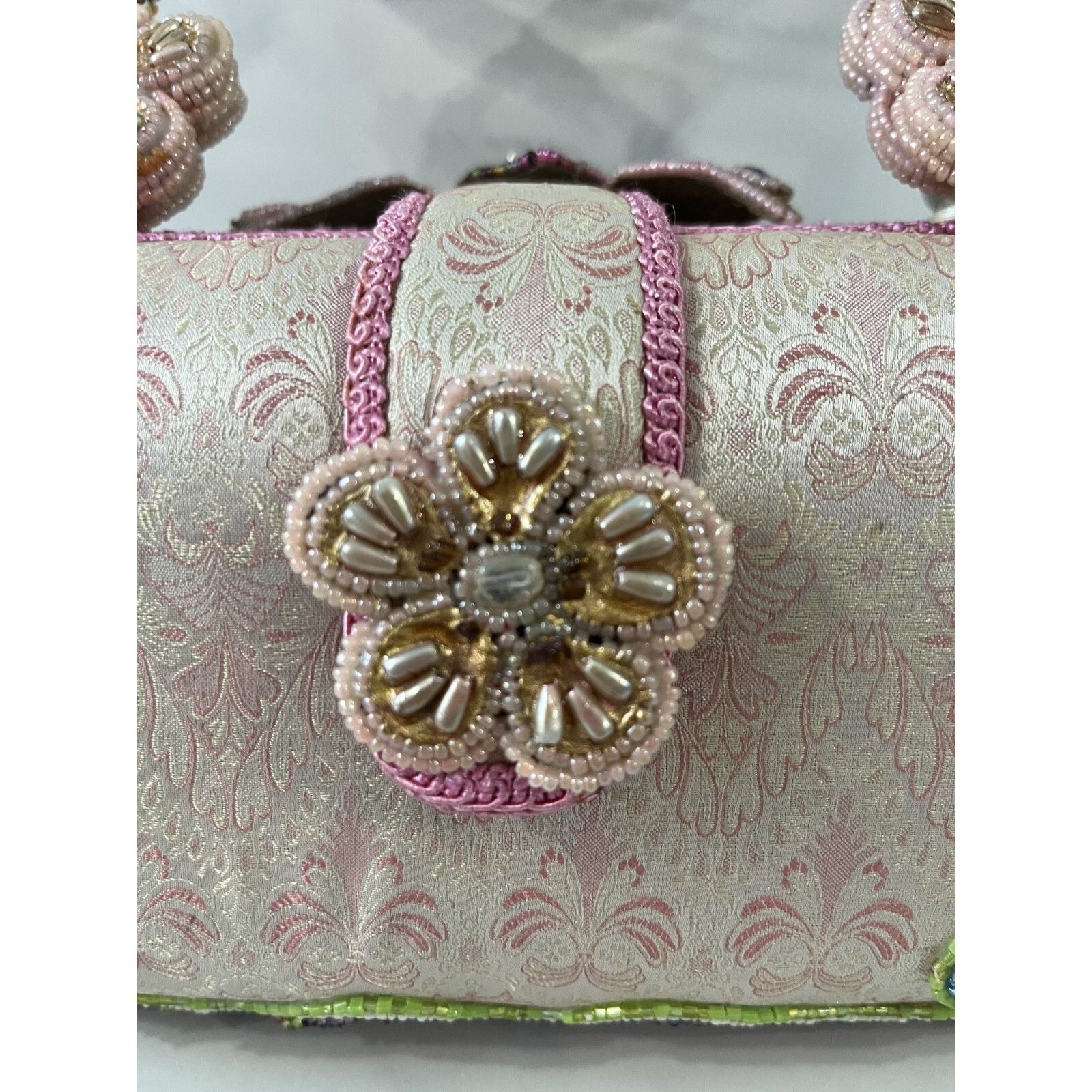 Mary Frances Mary Frances Beaded Floral Handbag With Intricate Embroidery Size ONE SIZE - 8 Thumbnail