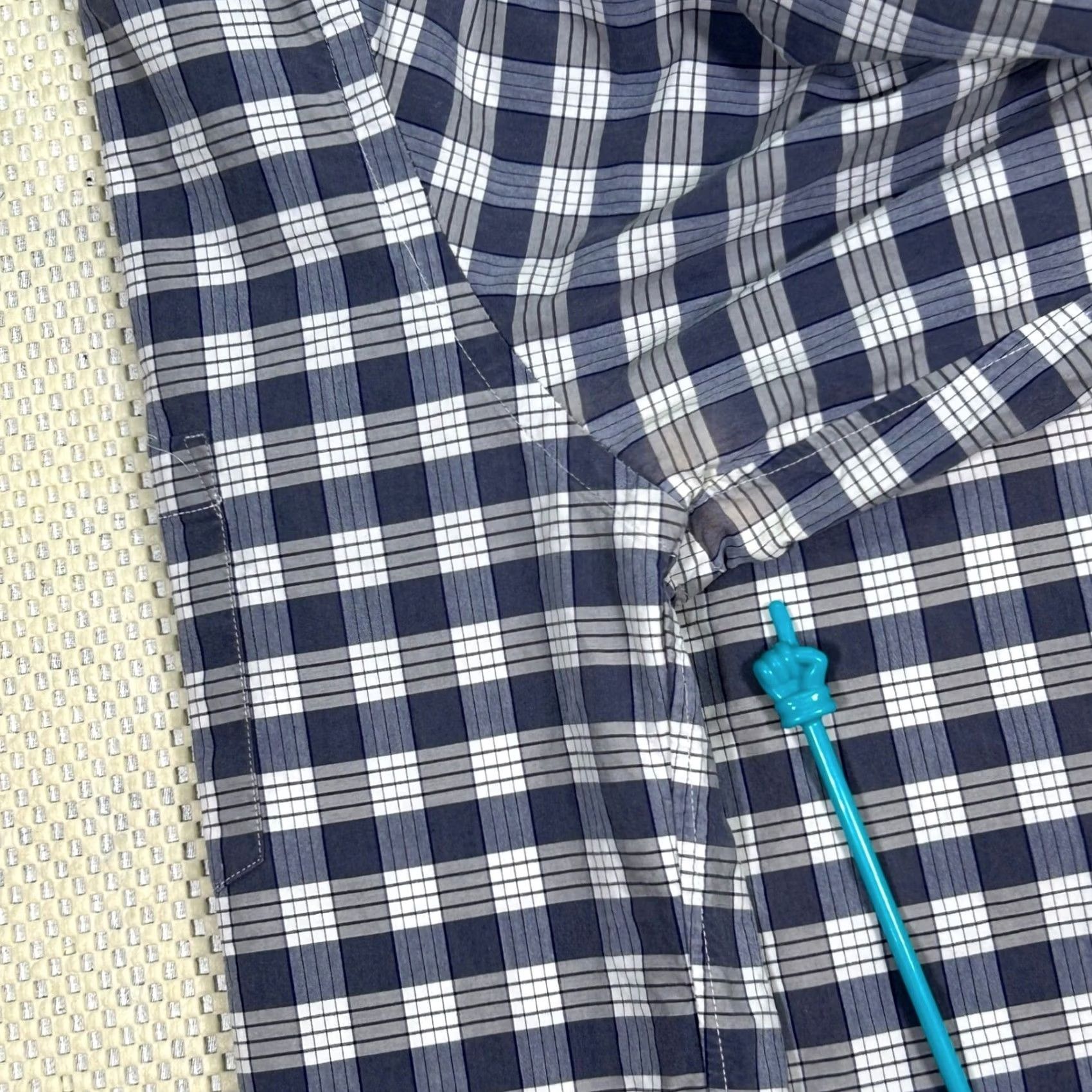 J.Crew J.CREW Plaid Button-Down Shirt Long Sleeve Cotton Blue White Mens Large L Shirt Size US L / EU 52-54 / 3 - 5 Thumbnail