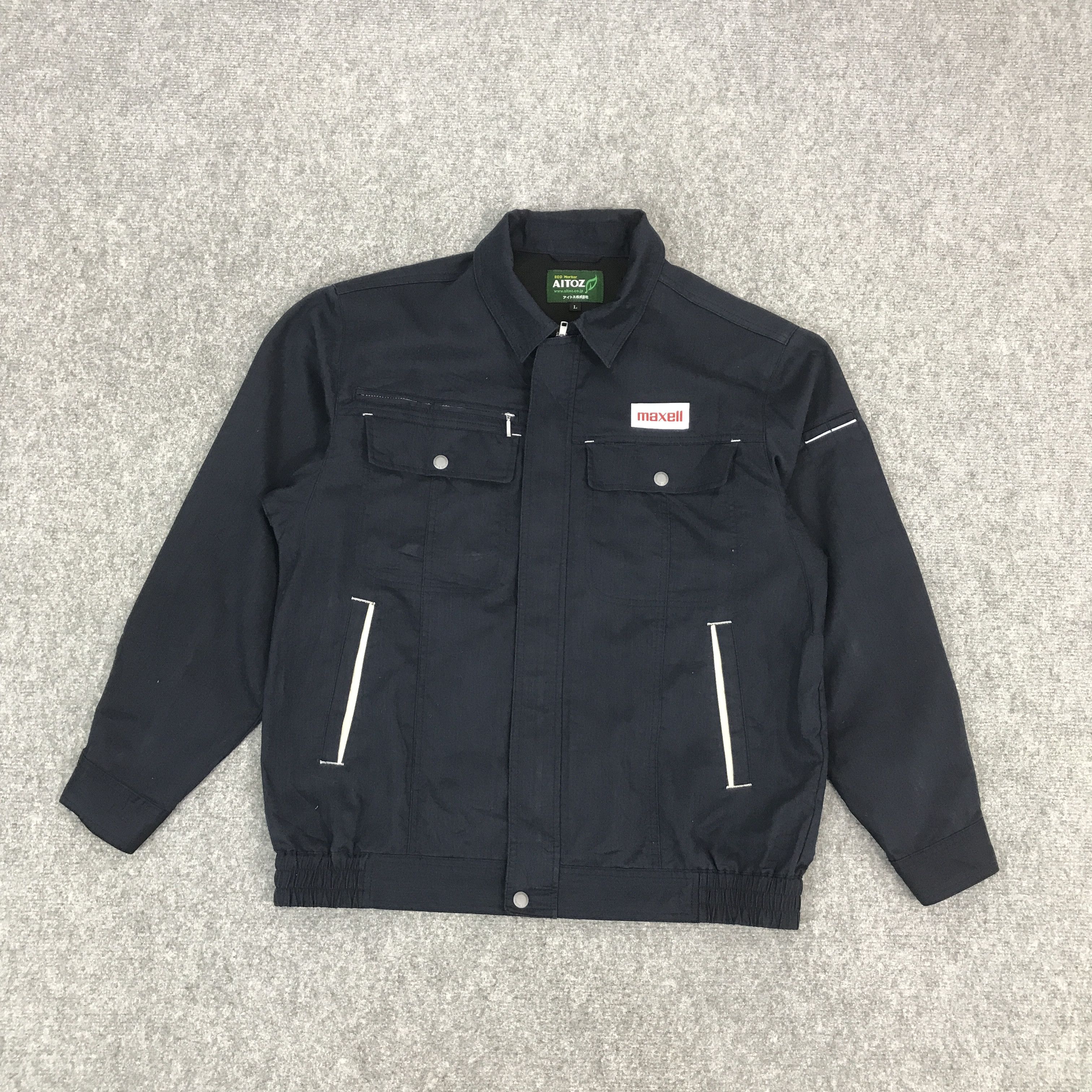 Japanese Brand × Vintage MAXELL NAVY WORK UNIFORM JAPAN JACKET Size US L / EU 52-54 / 3 - 1 Thumbnail
