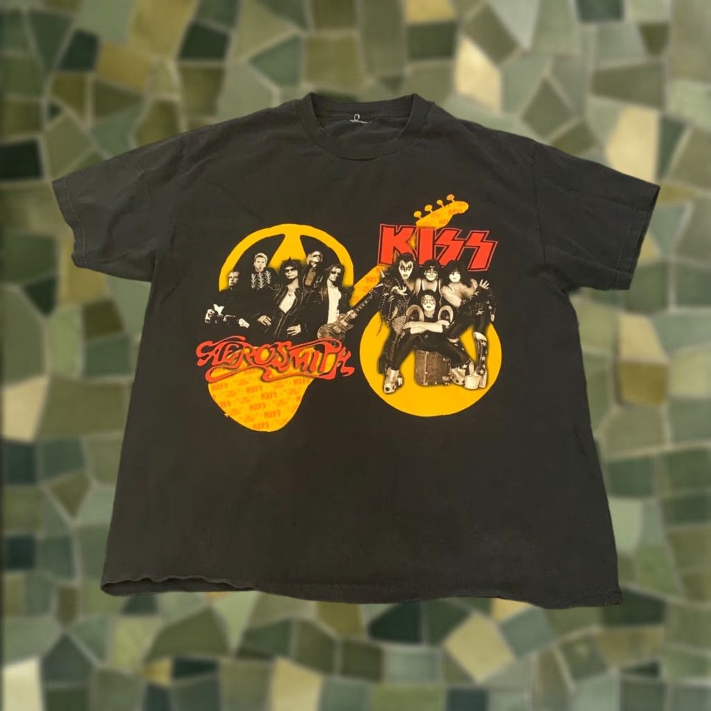 Aerosmith Aerosmith/Kiss Shirt Mens Medium Black Concert Tee Tour 2003-2004 Size US M / EU 48-50 / 2 - 1 Thumbnail