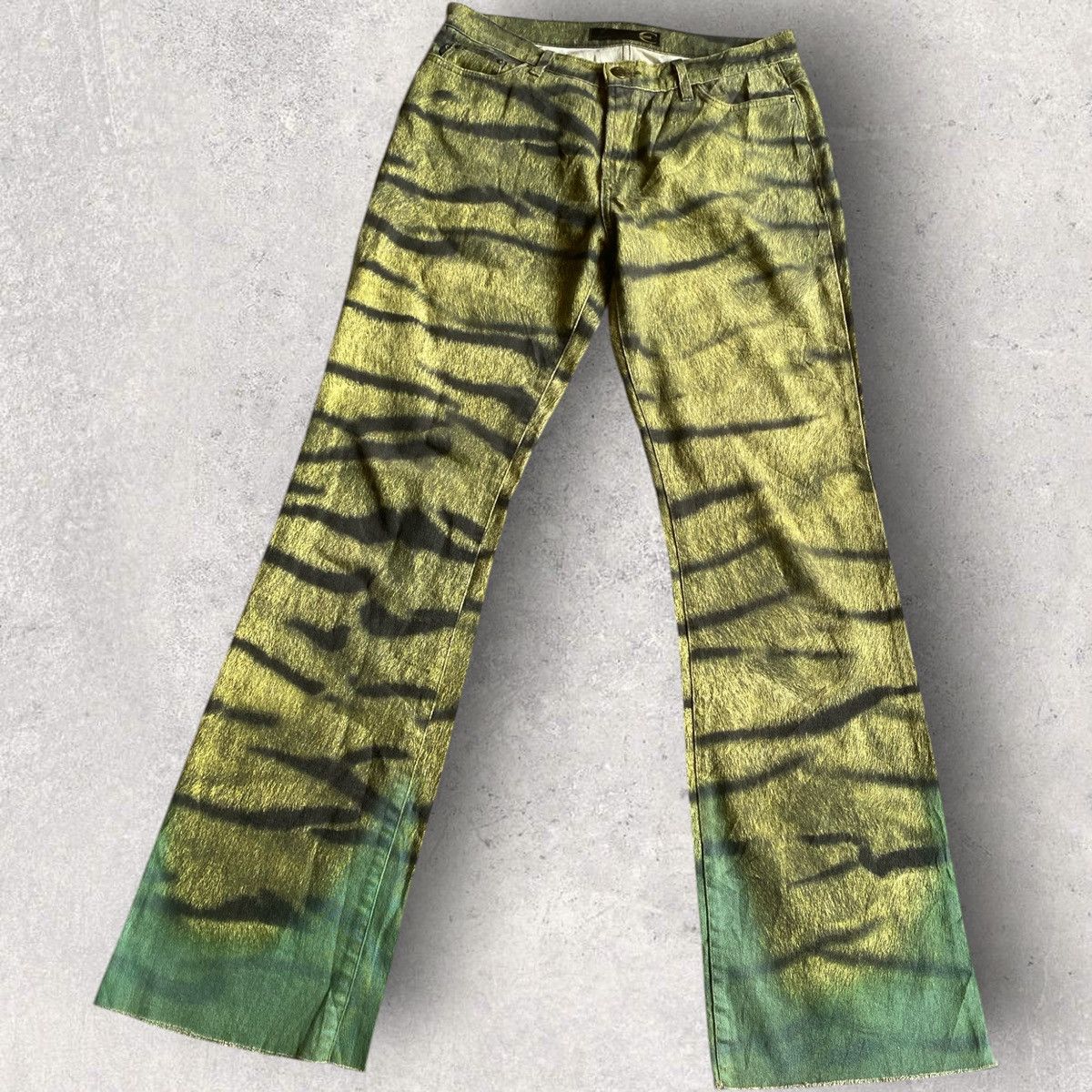 Roberto Cavalli 00’S Cavalli Zebra Safari Bootcut Pants Size US 30 / EU 46 - 2 Thumbnail