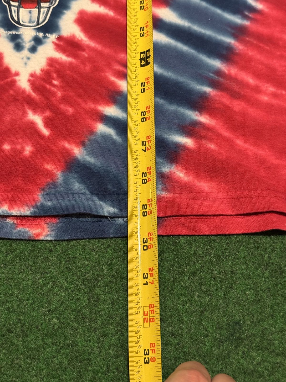 Liquid Blue Y2K Boston Red Sox Tie Dye Retro Large Baseball T Shirt Size US L / EU 52-54 / 3 - 7 Thumbnail