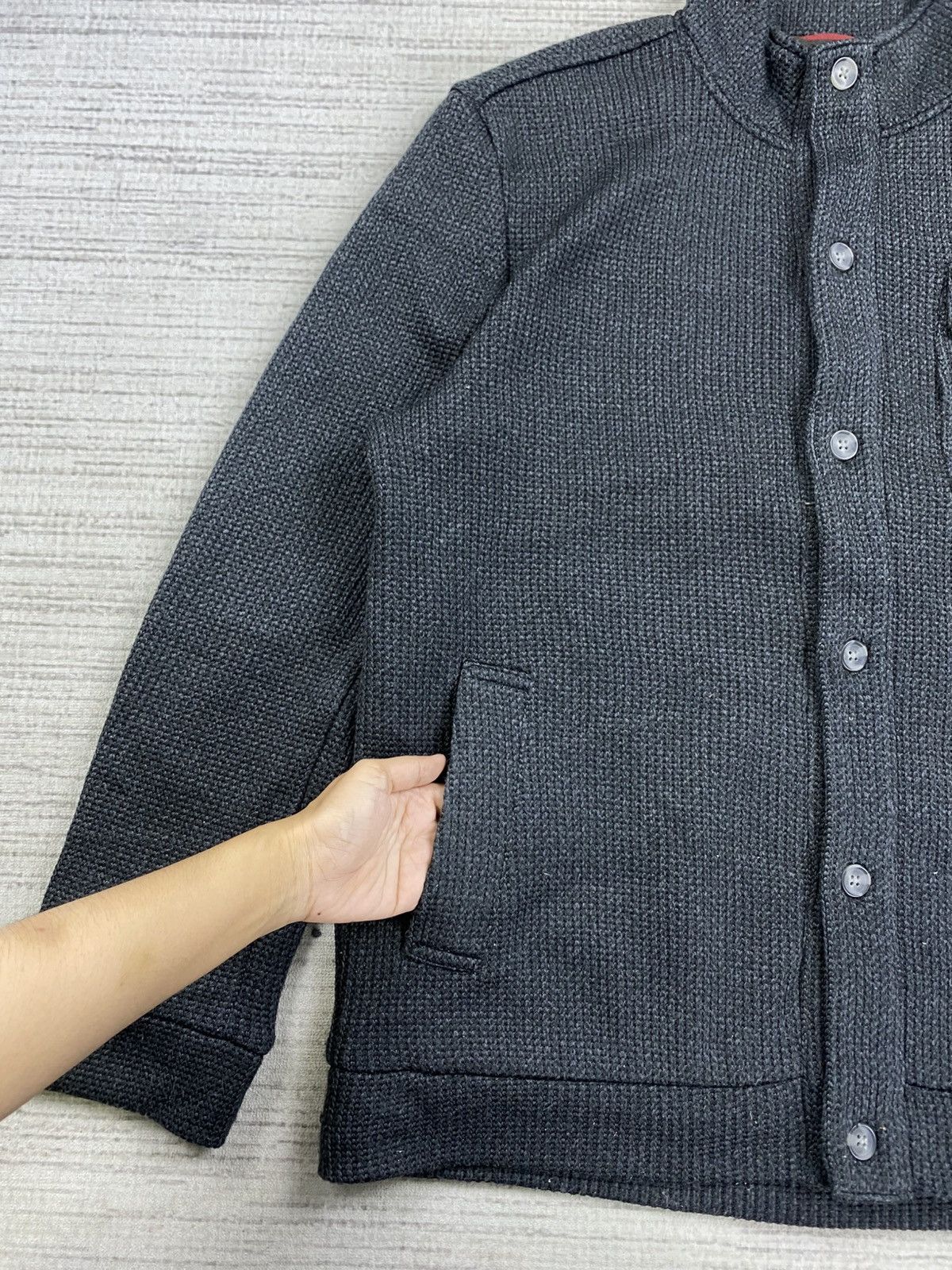 Japanese Brand × Kansai Yamamoto Vintage 90s Kansai Yamamoto Homme Buttoned Knit Jacket Size US XL / EU 56 / 4 - 6 Thumbnail