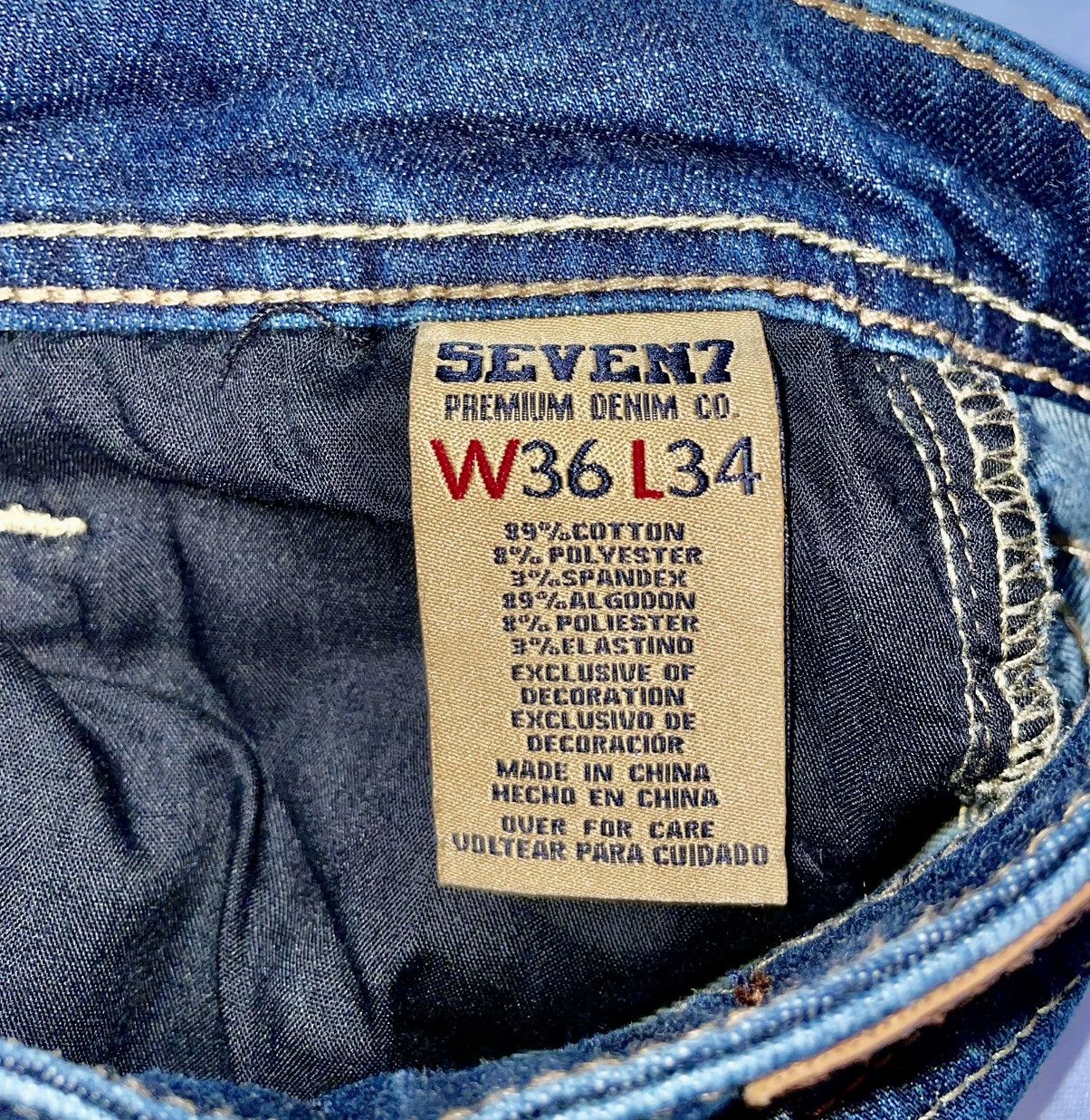 Seven 7 Seven7 36x34 Soft, loose Straight Fit medium denim Broken in Size US 36 / EU 52 - 5 Thumbnail