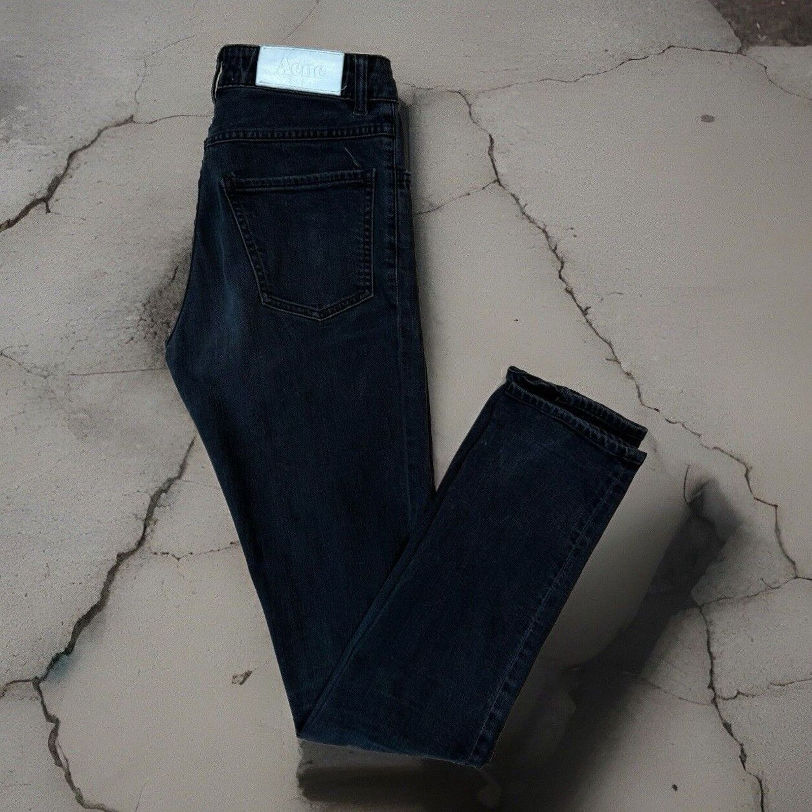 Acne Studios Acne Studios Needle Wet Cash Jeans 26 Black Slim Denim Size US 26 / EU 42 - 1 Thumbnail