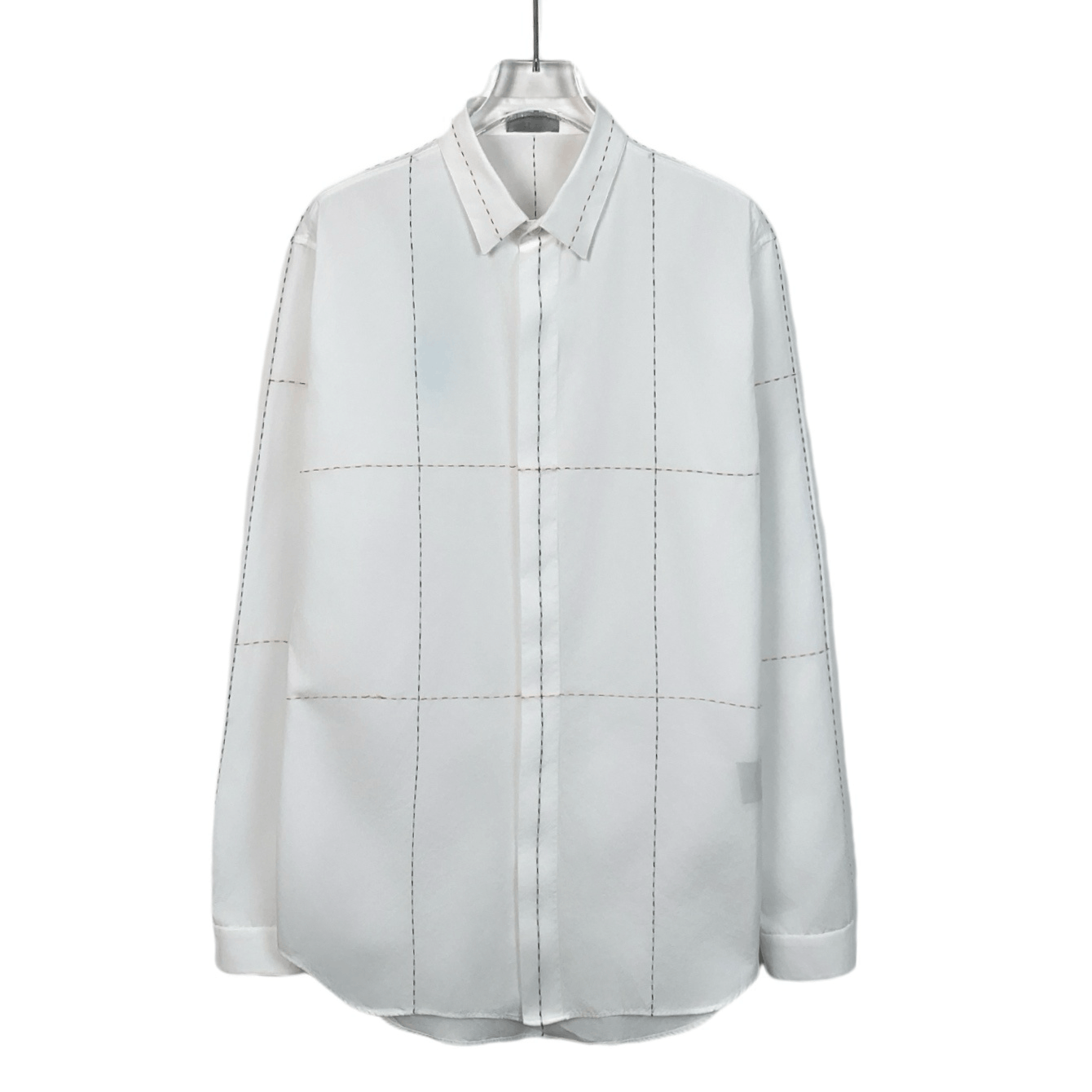 Dior Dior White Stitch Detail Cotton Shirt (Size 39) Size S / US 4 / IT 40 - 1 Thumbnail