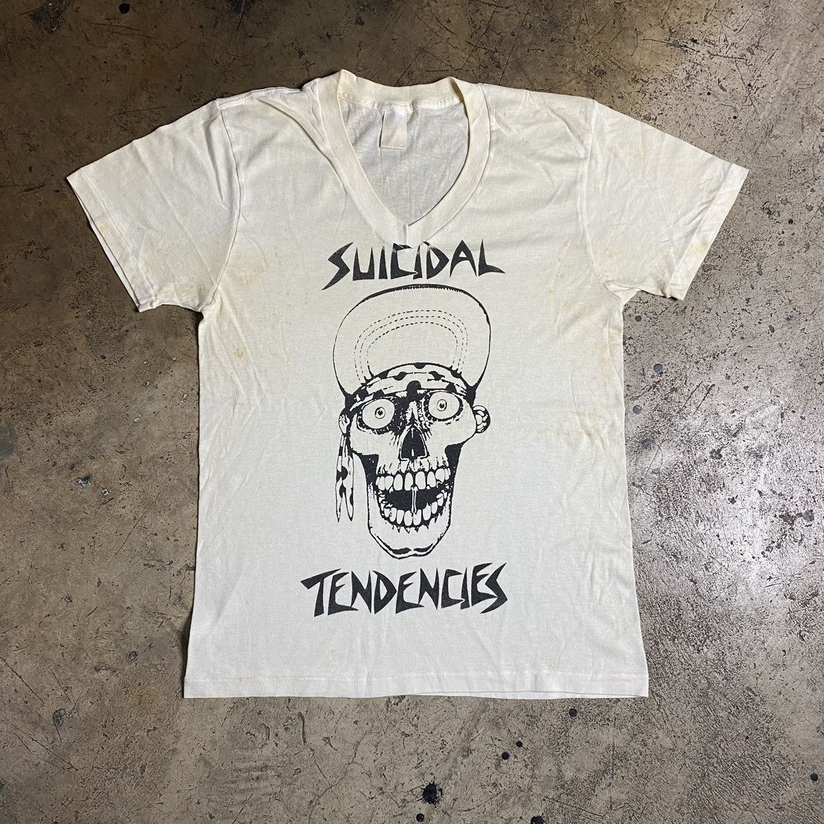 image of Band Tees x Vintage Suicidal Tendencies in White, Men's (Size Medium)