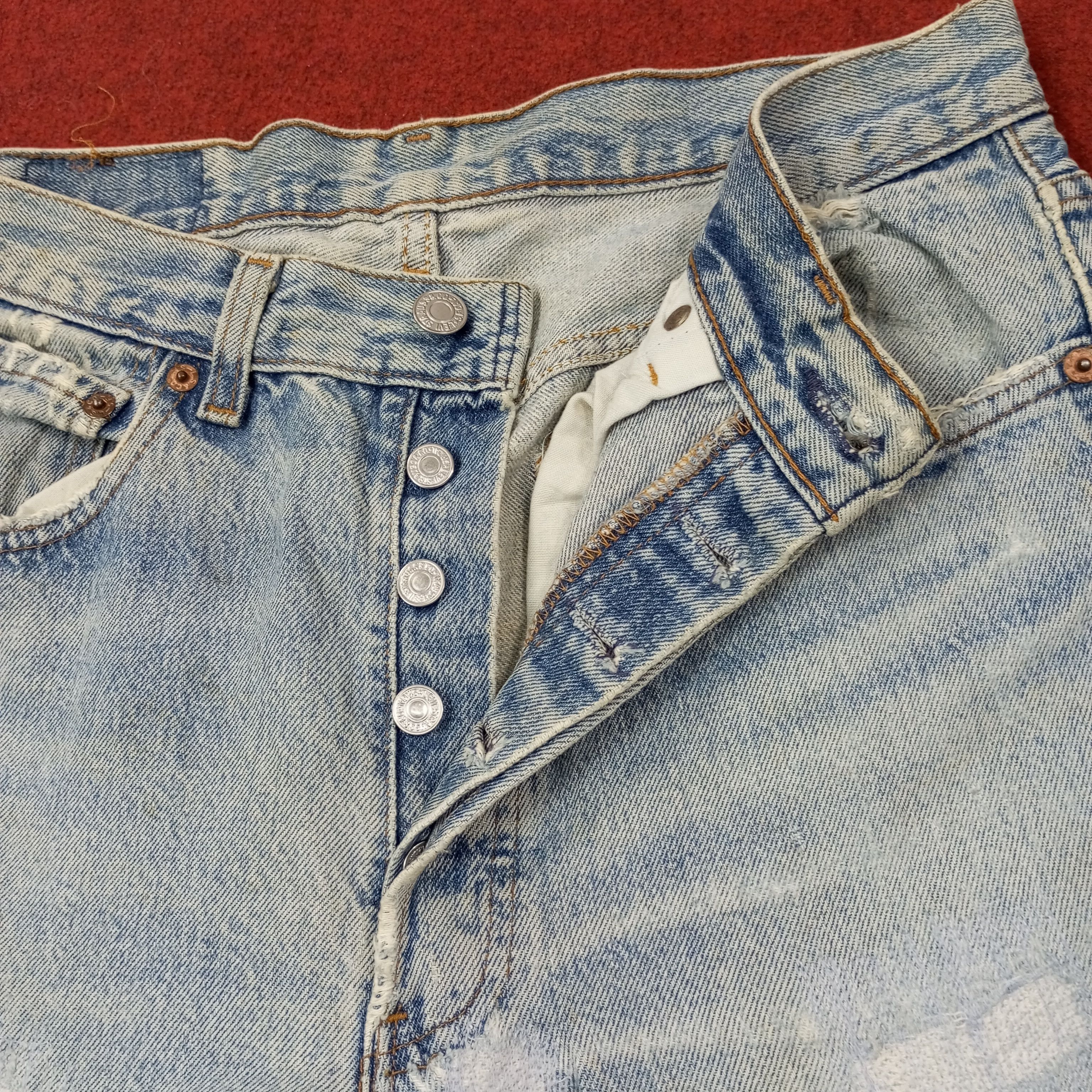 Levi's Levis 501 Made In USA Distressed Jeans c228n23 Size US 30 / EU 46 - 13 Thumbnail