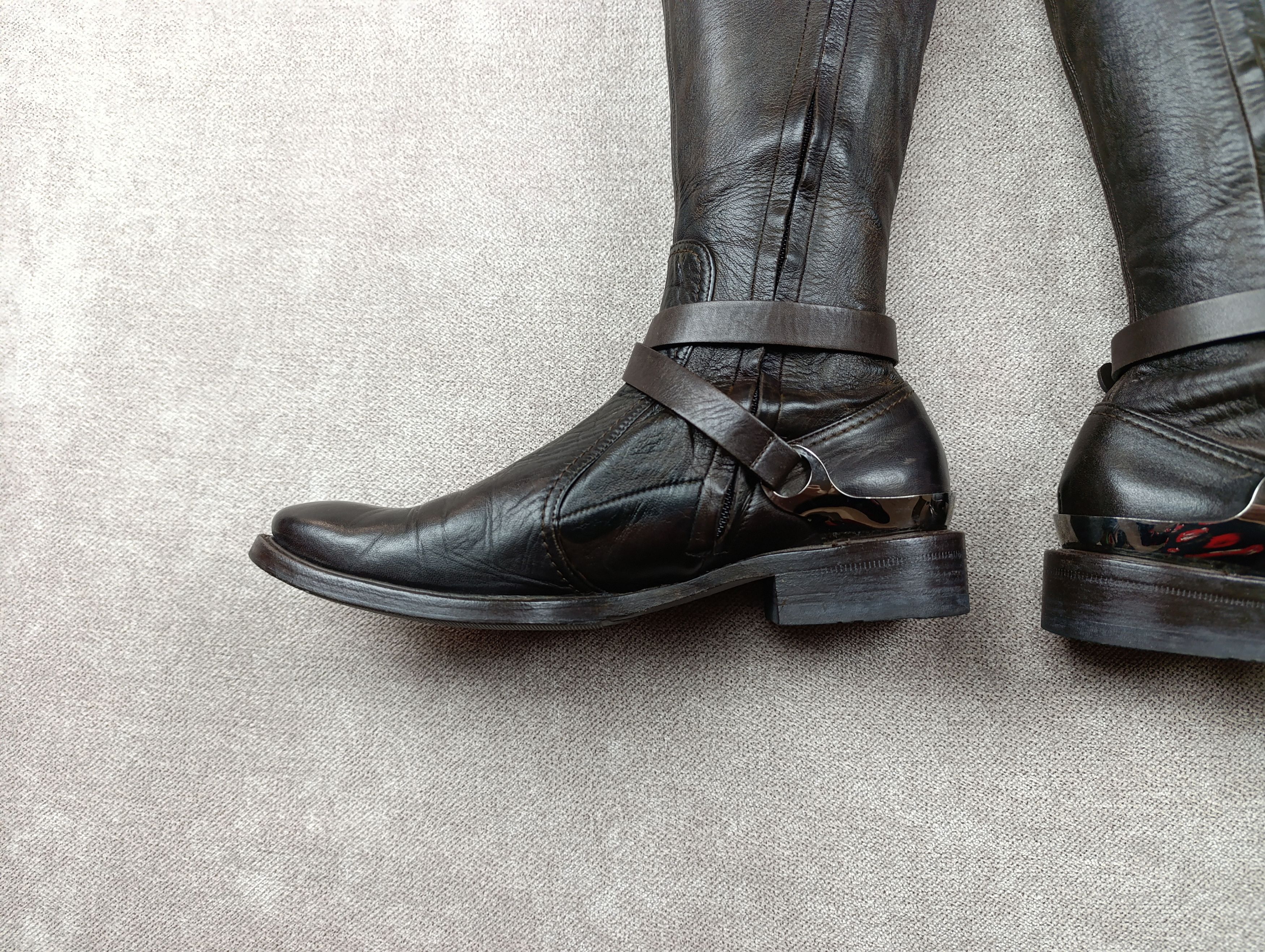 Celine CELINE KNEE-HIGH LEATHER COWBOY BOOTS SIZE 37 Size US 7 / IT 37 - 12 Thumbnail