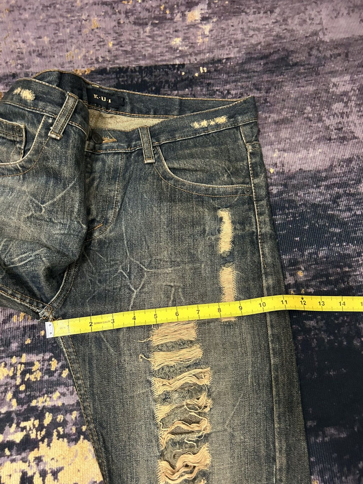 Tornado Mart Kui Mudwash Clawmark Distressed Jeans Size US 36 / EU 52 - 17 Thumbnail