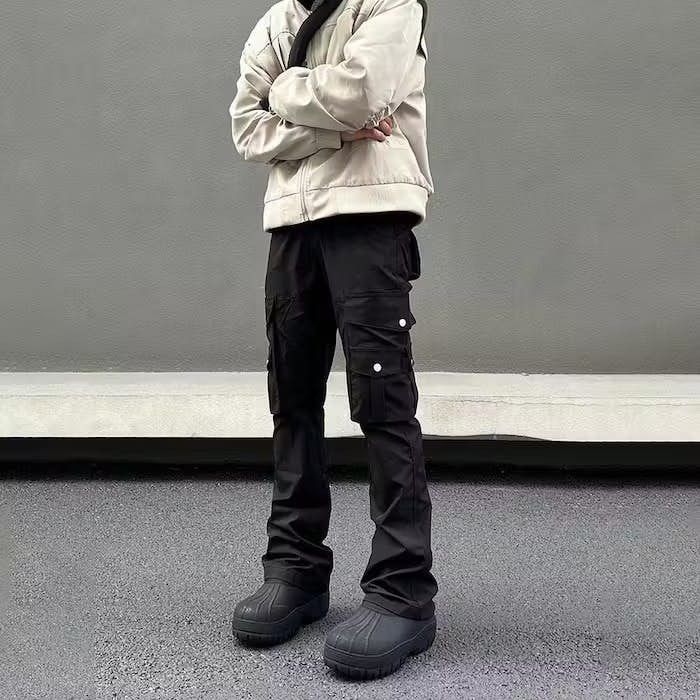 Japanese Brand × Vintage Straight Boot Cut Flared Pocket Cargo Jeans Size US 30 / EU 46 - 1 Thumbnail
