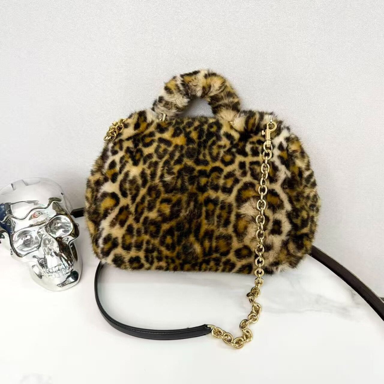 Dolce & Gabbana Dolce & Gabbana Faux Leopard Fur Sicily tote shoulder bag Size ONE SIZE - 3 Thumbnail