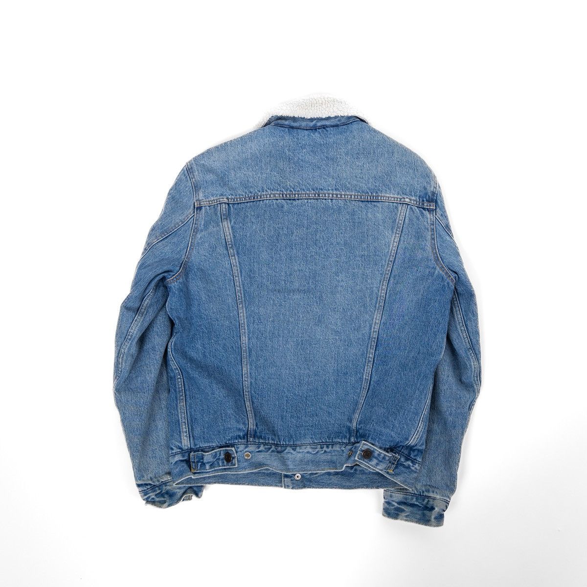 Levi's Levis Sherpa Denim Jacket Blue Trucker Fleece Lined Winter Size US S / EU 44-46 / 1 - 6 Thumbnail