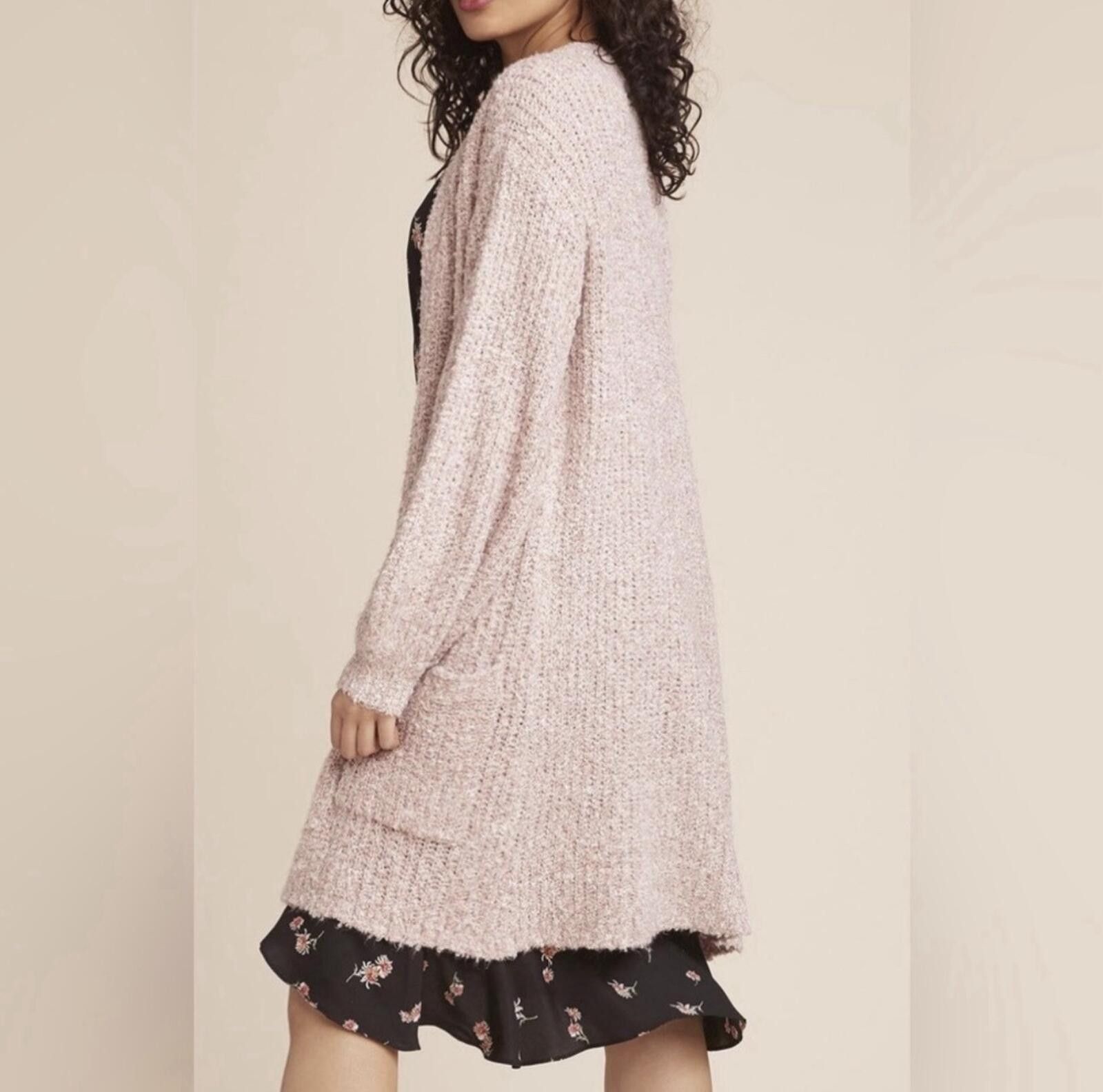 Other BB Dakota Soft Stretchy Slouchy Coffee Date Mauve Knitted Cardigan Size L Size L / US 10 / IT 46 - 3 Thumbnail